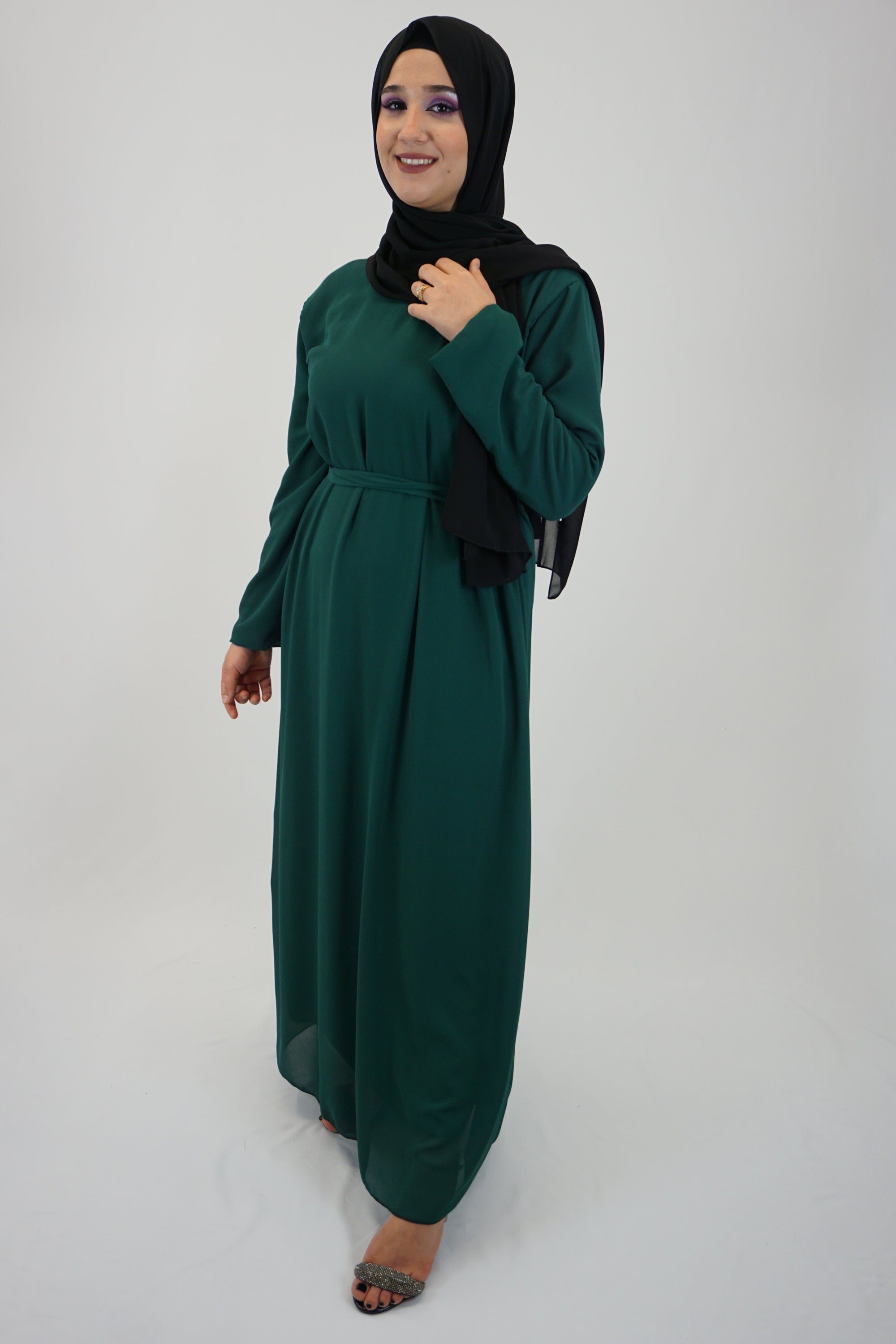Kleid Eshaal Dunkelgrün