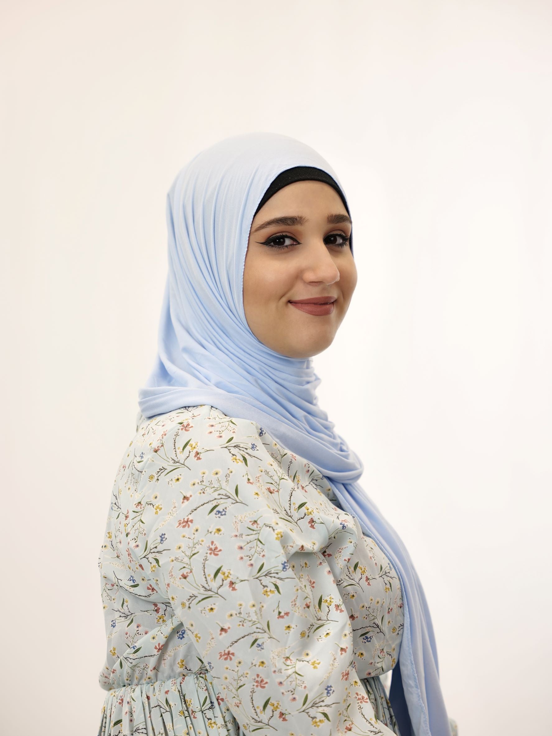 Jersey Hijab Fiza Wasserblau