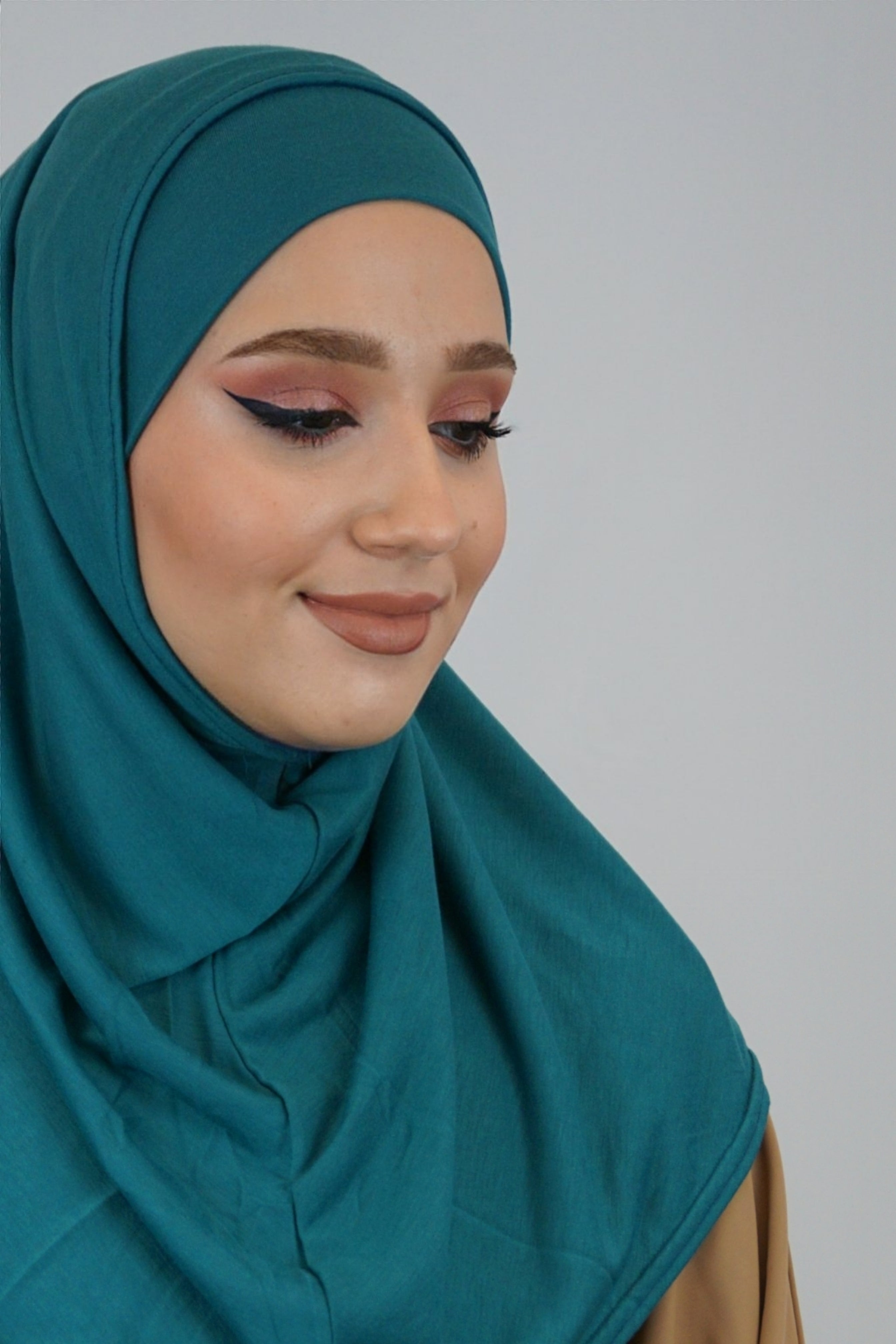 Jersey FertigHijab Zwei-Teiler Blautürkis