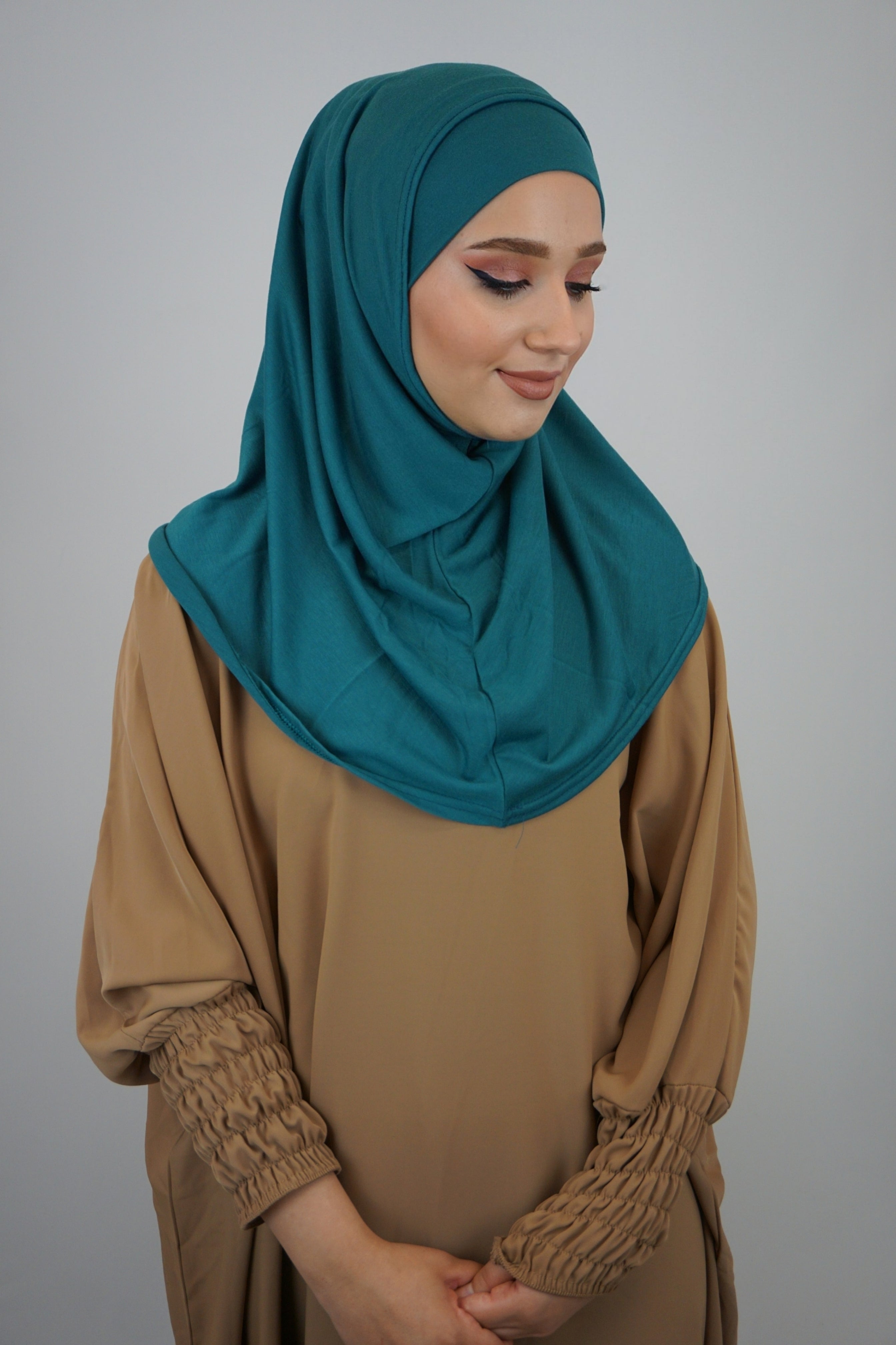 Jersey FertigHijab Zwei-Teiler Blautürkis