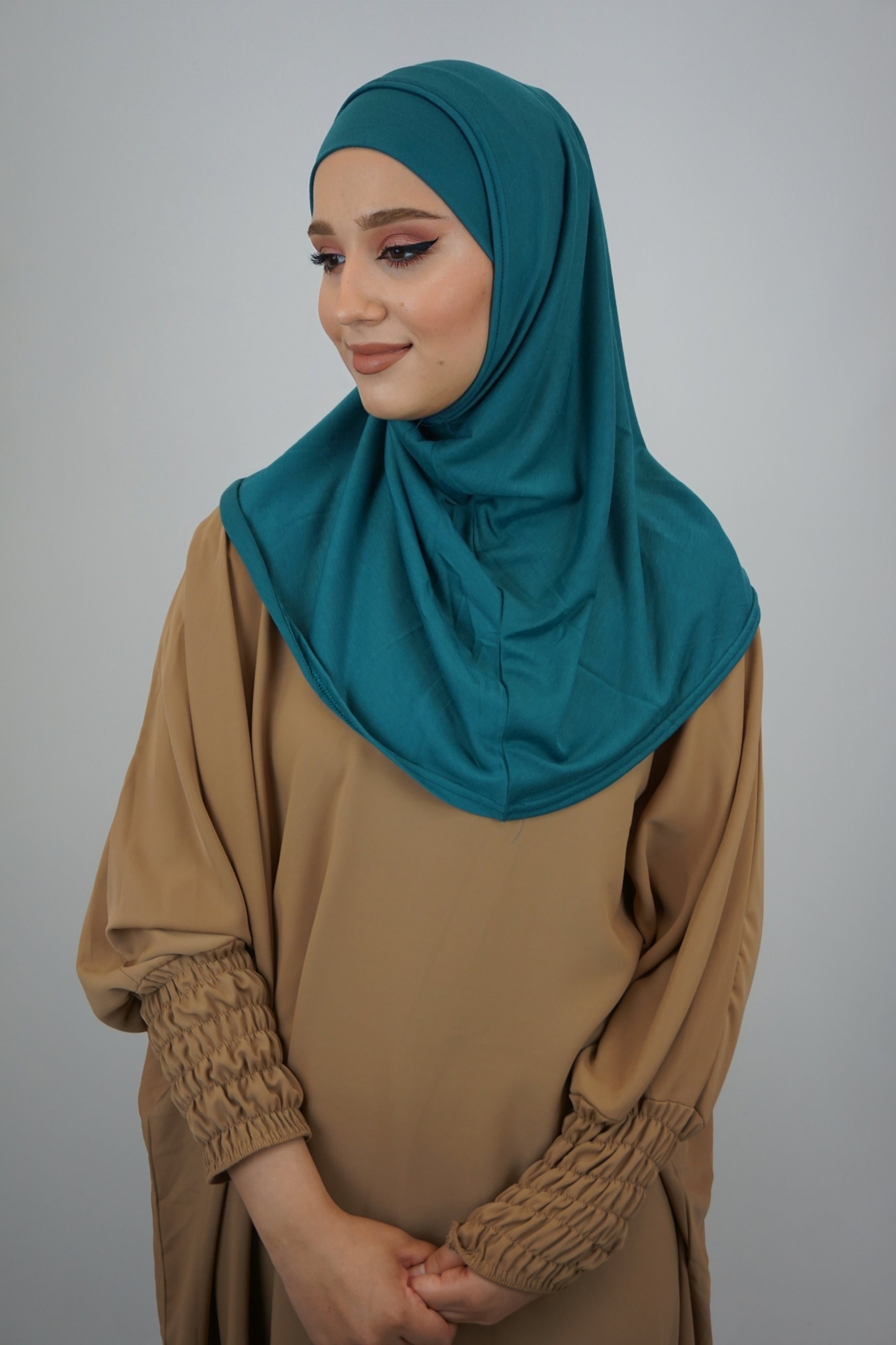 Jersey FertigHijab Zwei-Teiler Blautürkis