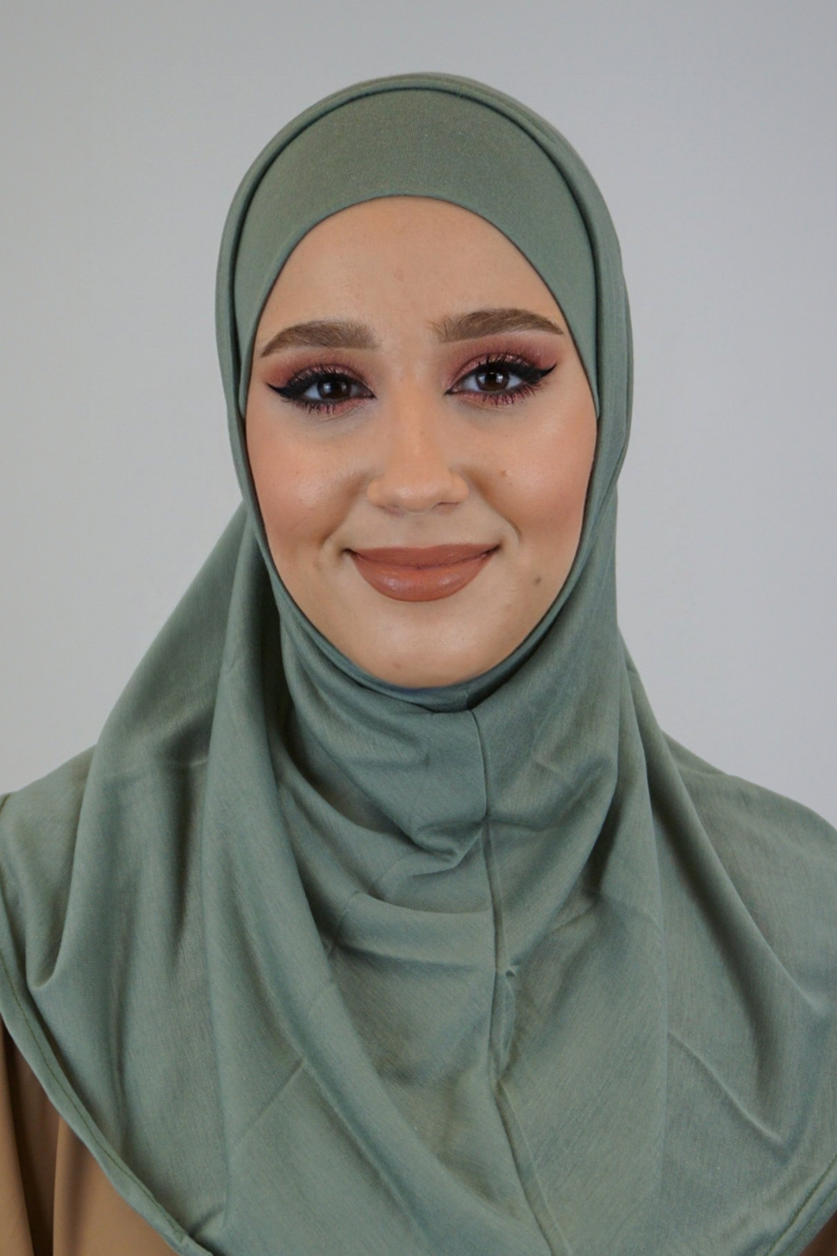 Jersey FertigHijab Zwei-Teiler Grüngrau