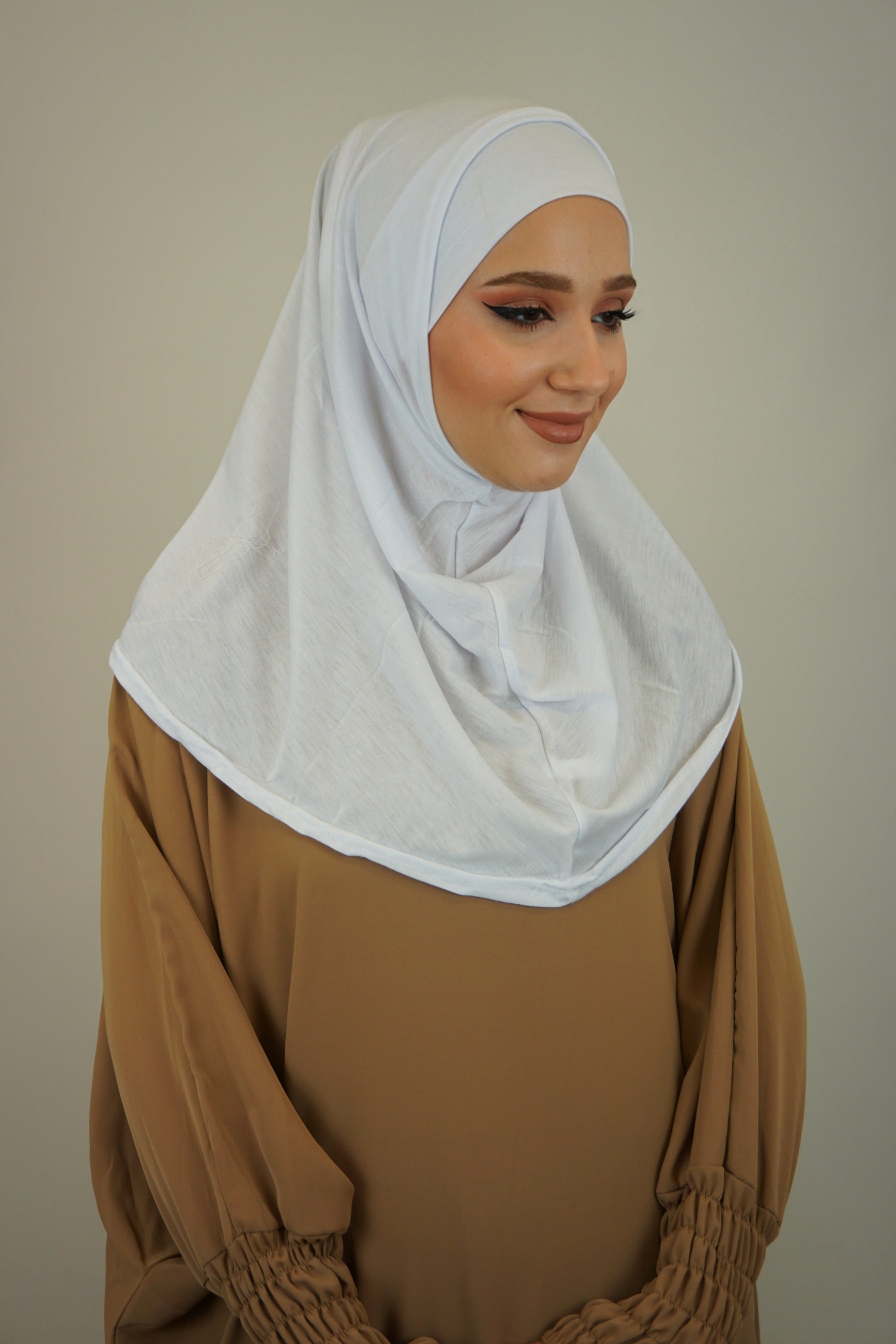 Jersey FertigHijab Zwei-Teiler Weiß