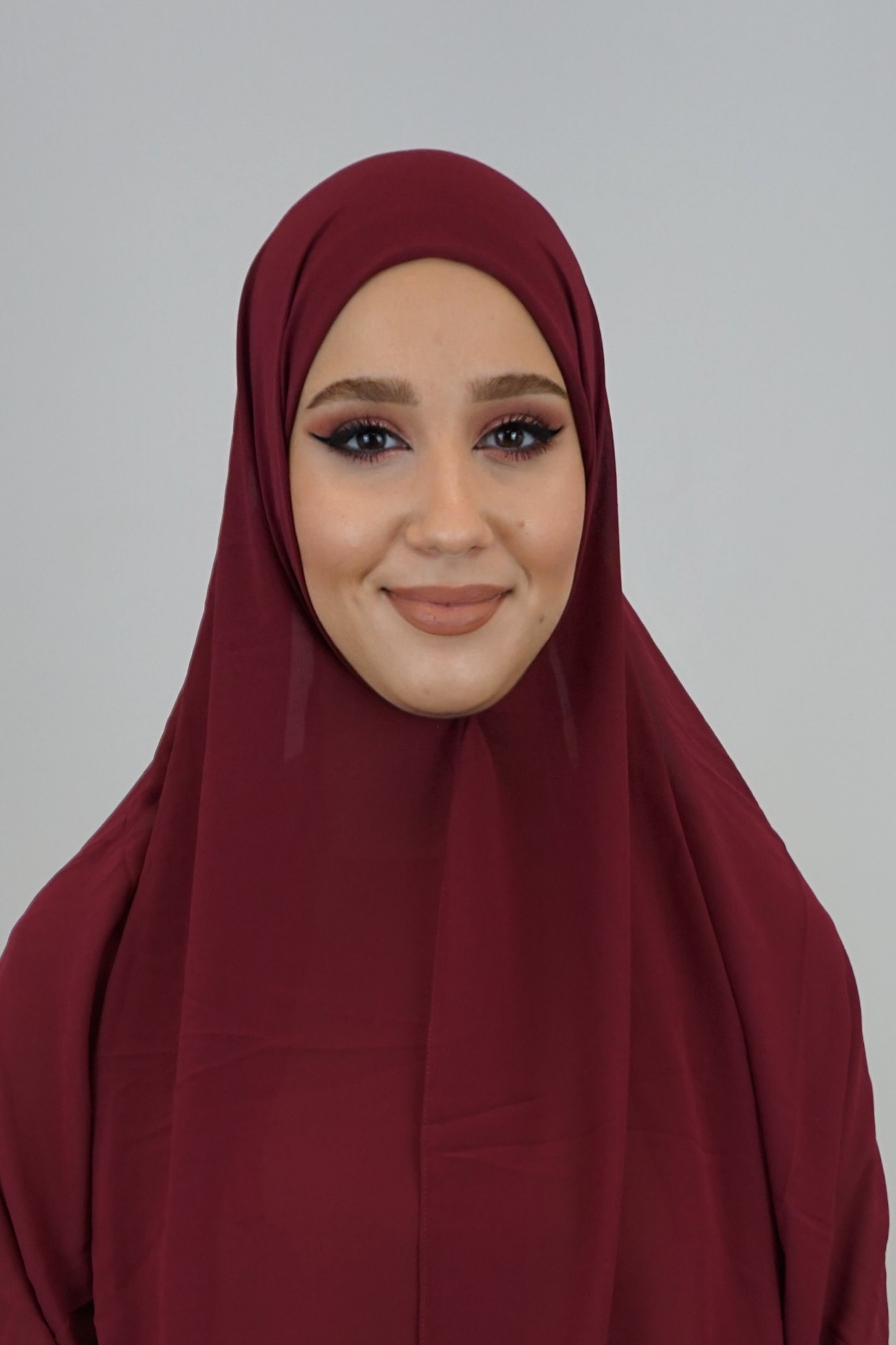 Chiffon FertigHijab Bordeaux