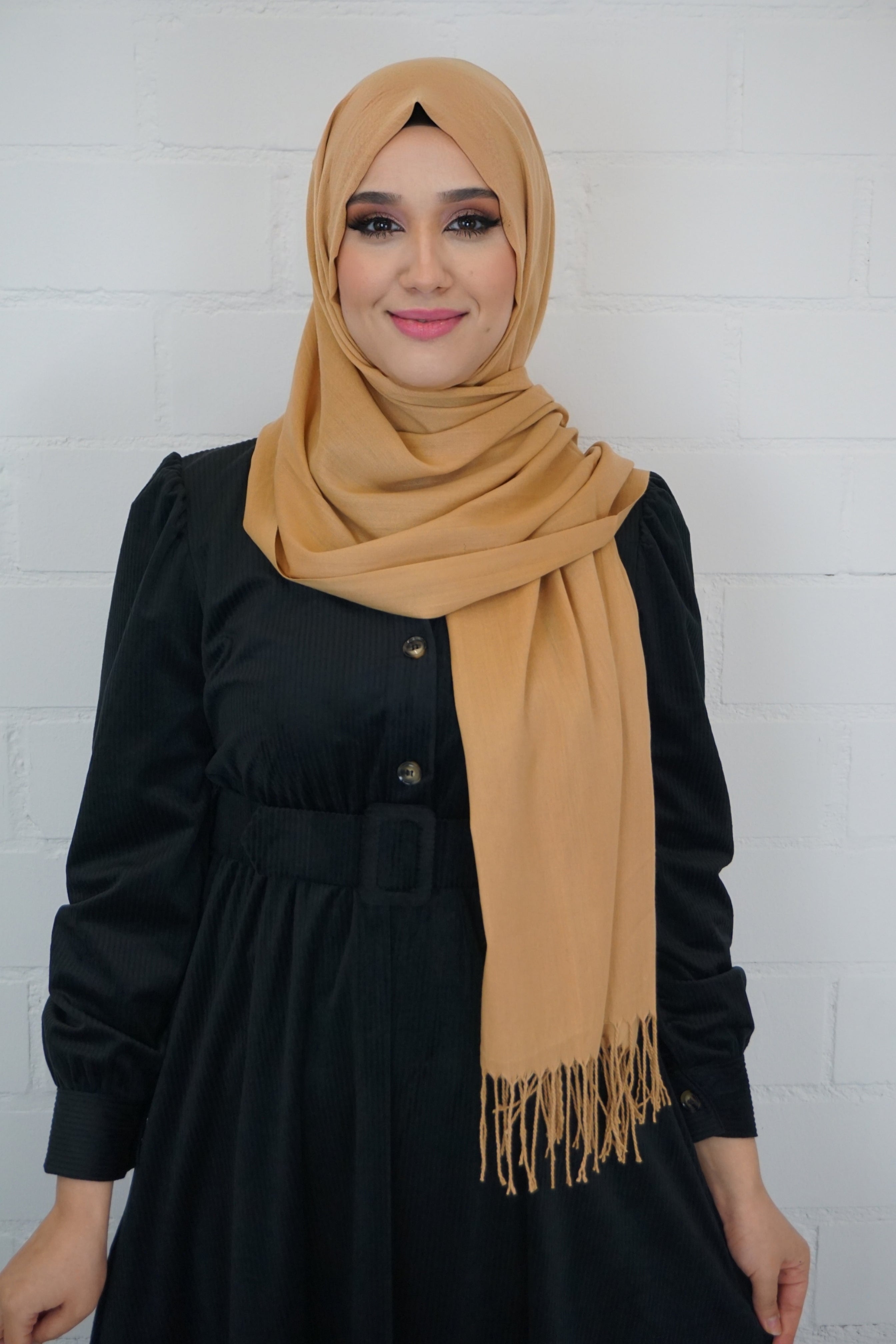 Baumwoll Hijab Almaz Camel
