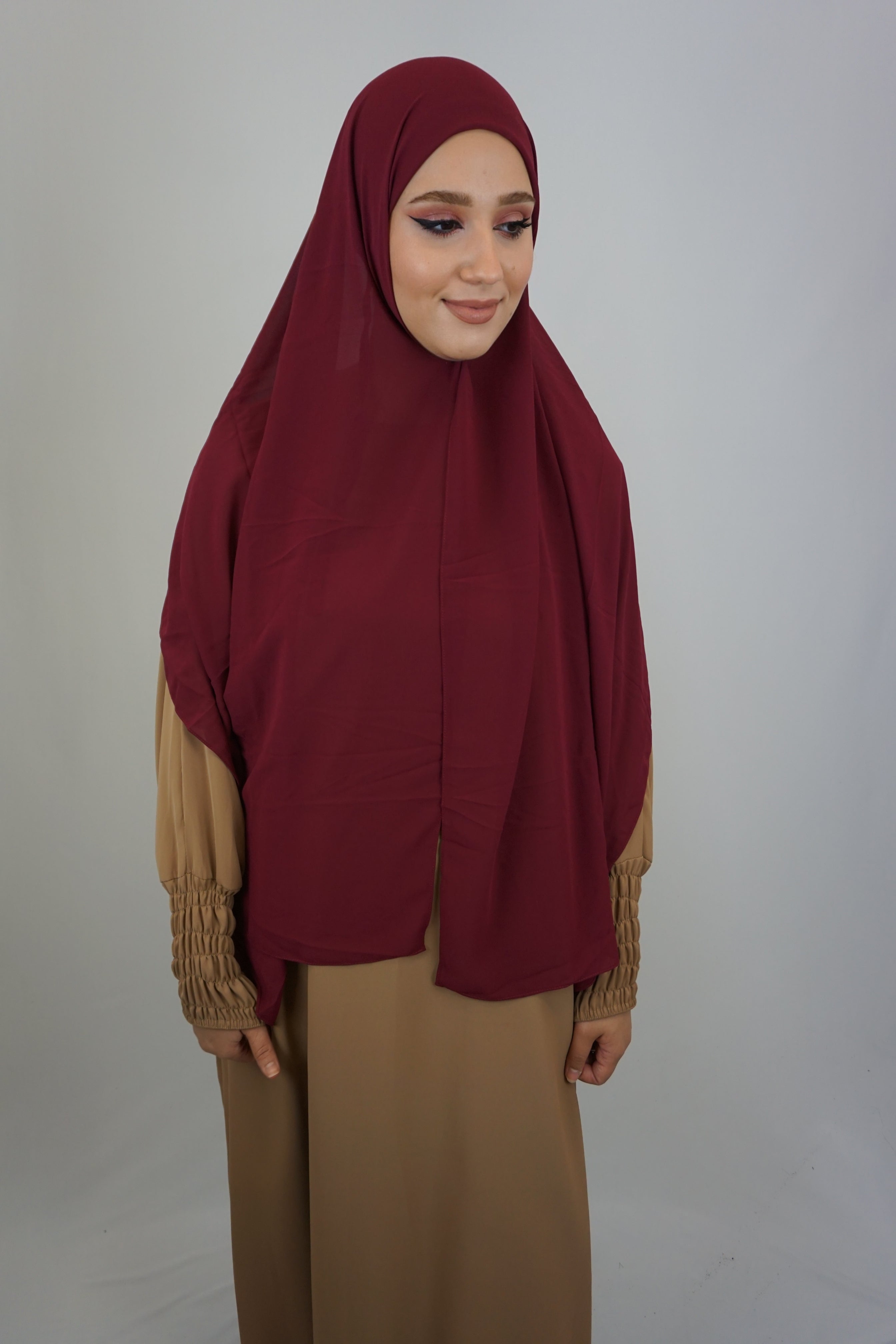 Chiffon FertigHijab Bordeaux