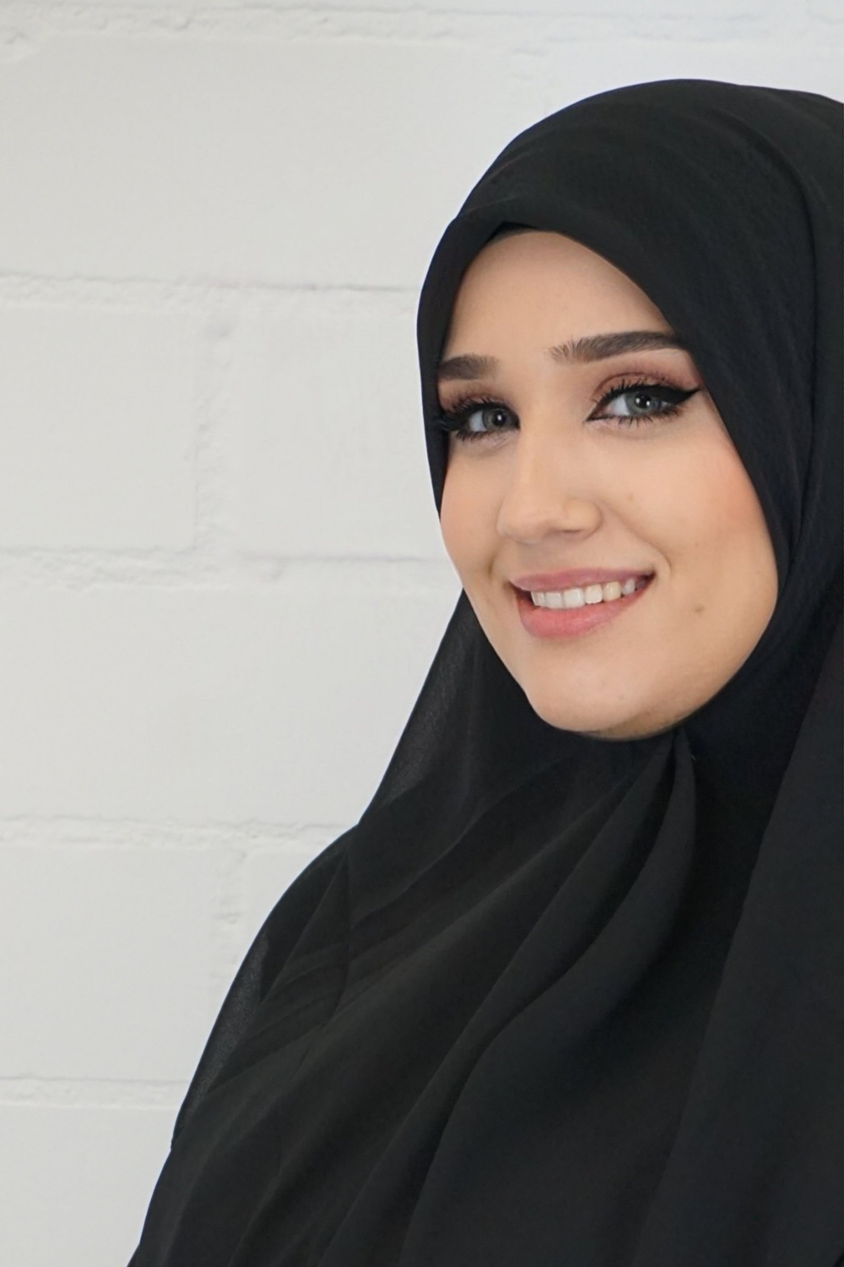 Chiffon Quadrat Hijab Schwarz