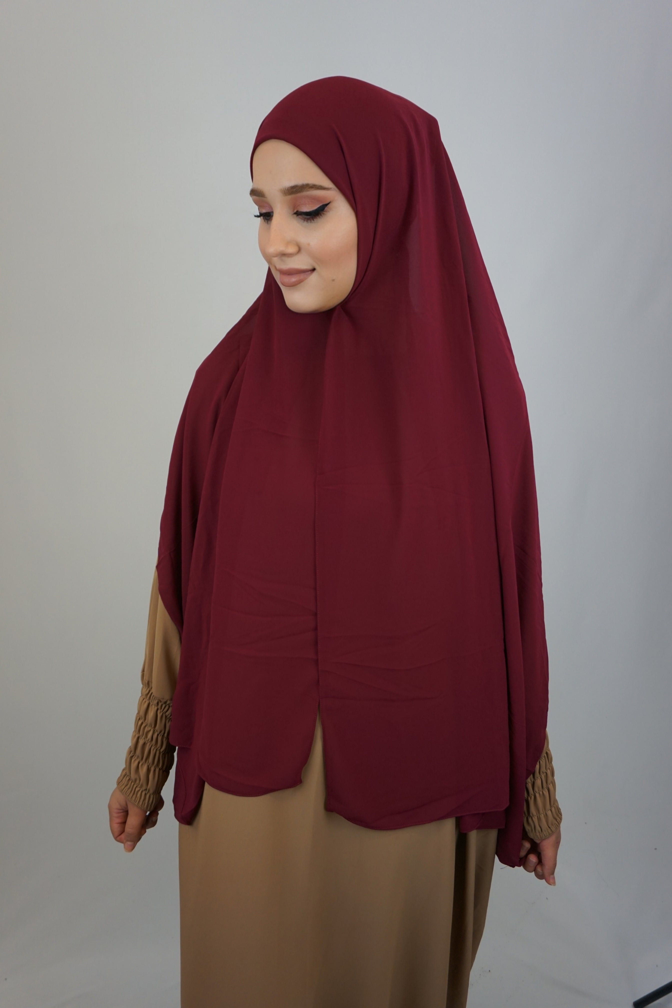 Chiffon FertigHijab Bordeaux