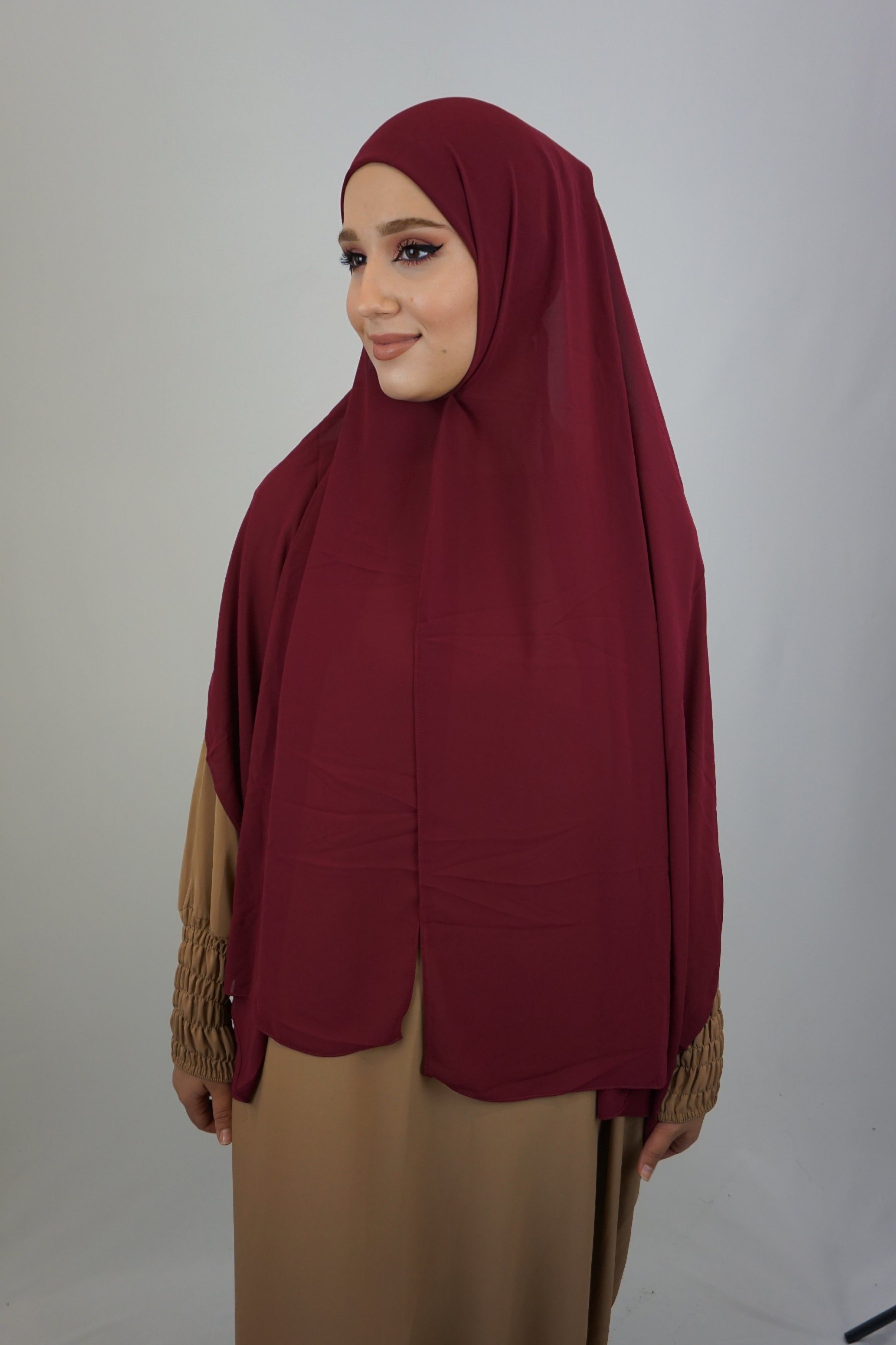 Chiffon FertigHijab Bordeaux