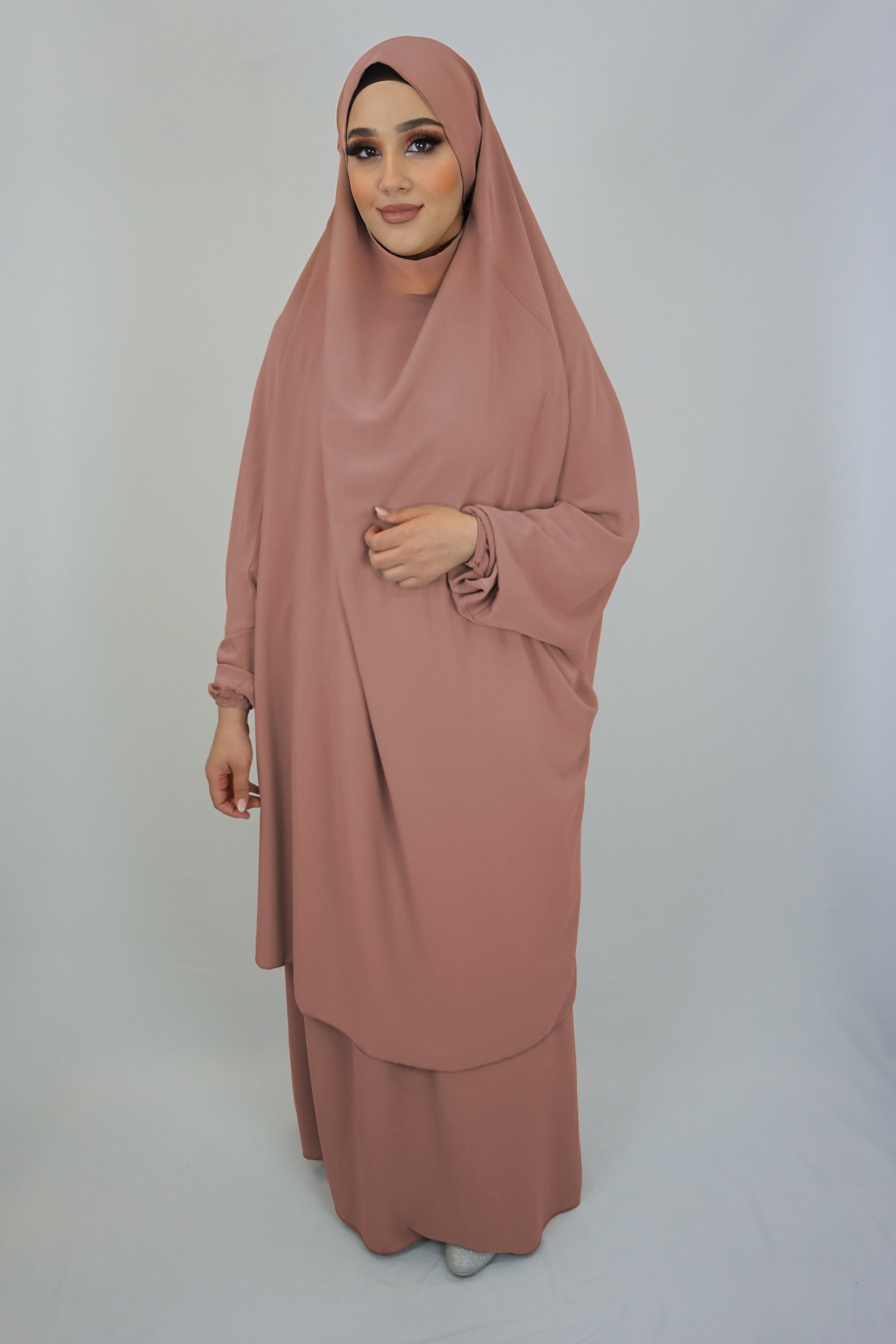 Jilbab Farheena Dark-Blush