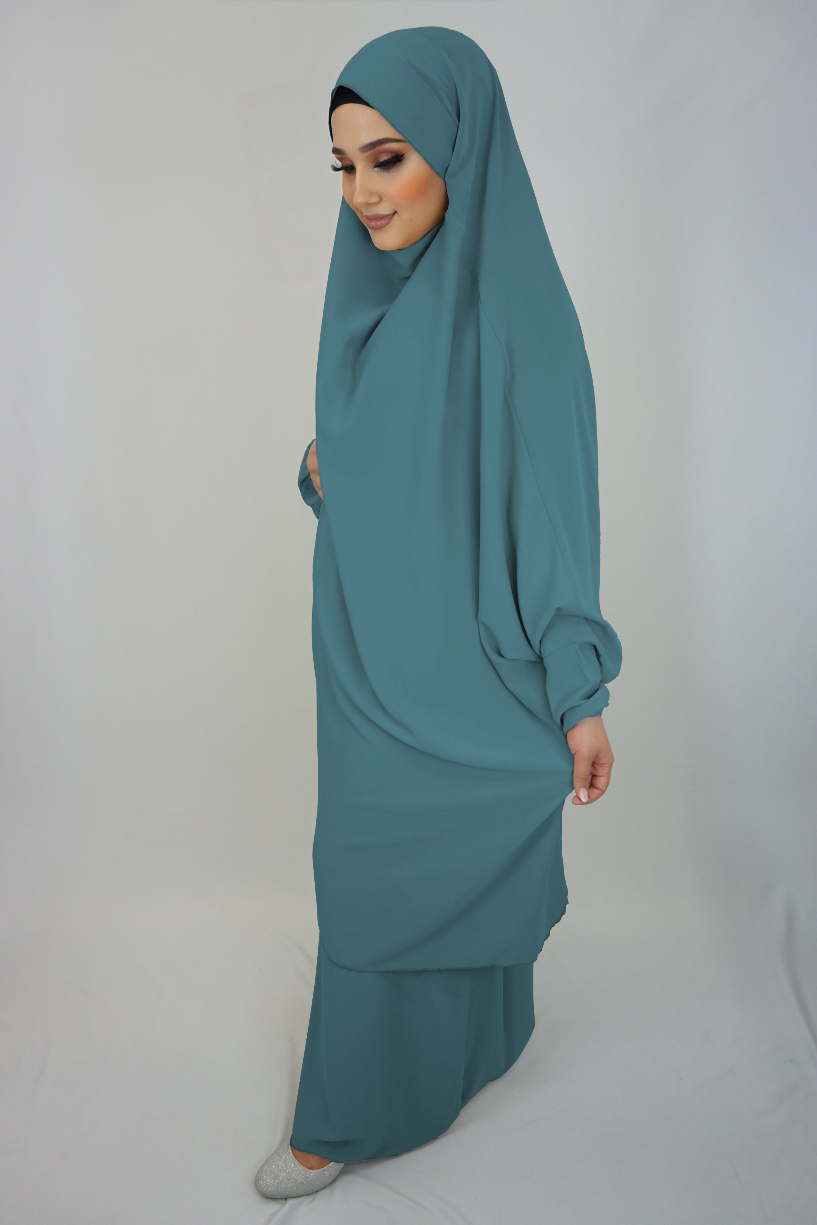 Jilbab Farheena Ozeangrünblau