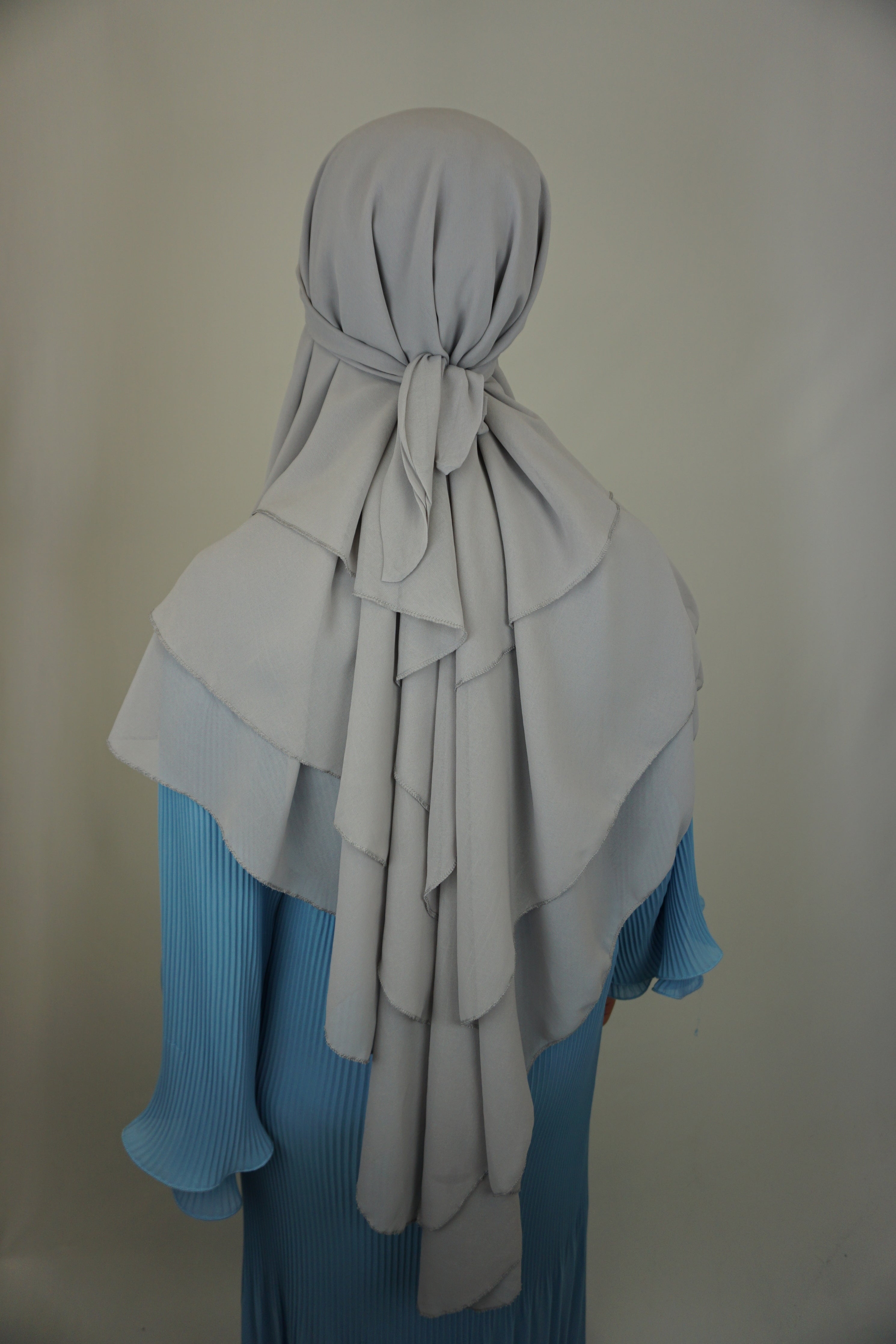 Khimar 3-lagig Hellgrau