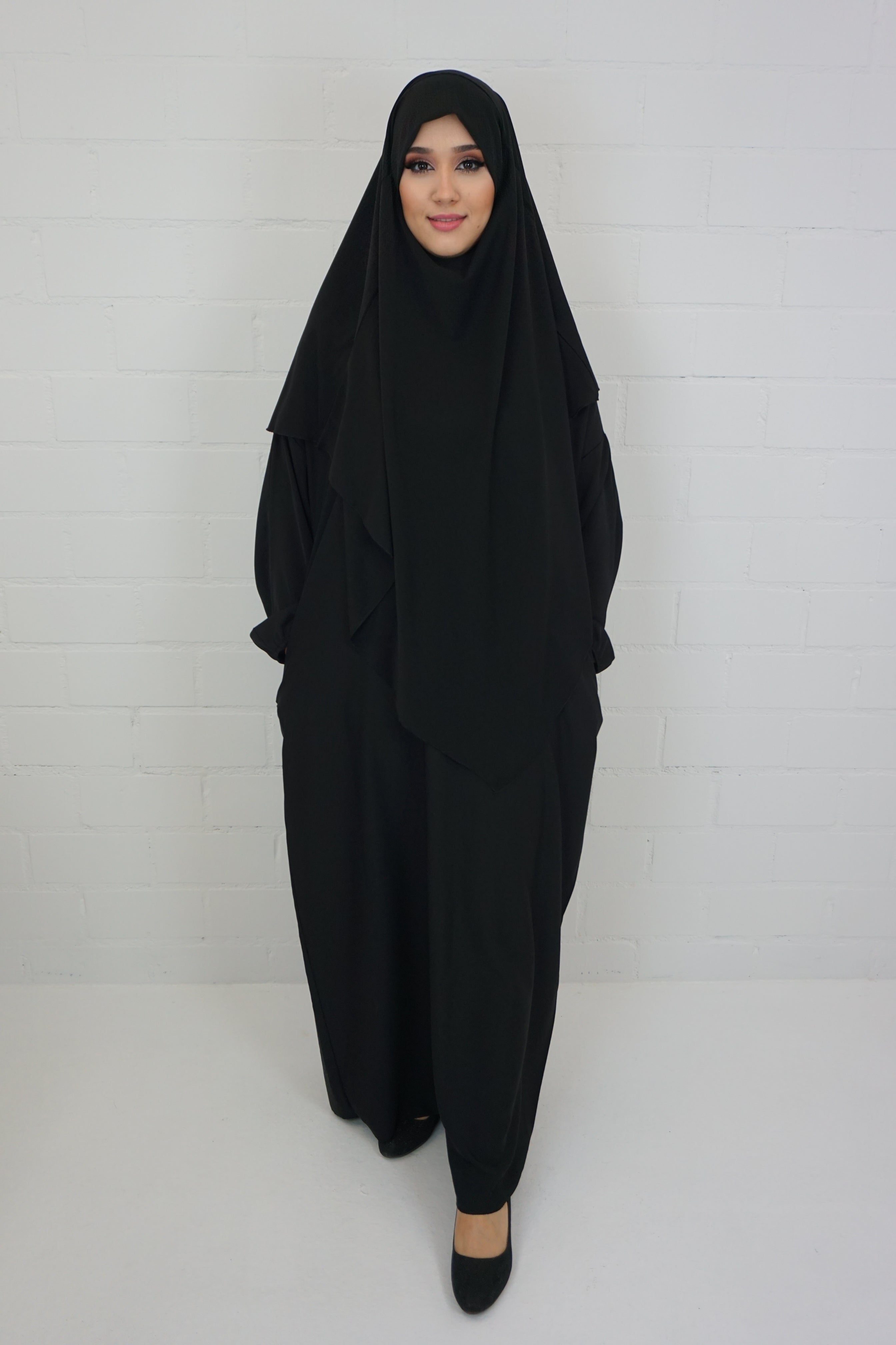Khimar-Abaya Schwarz