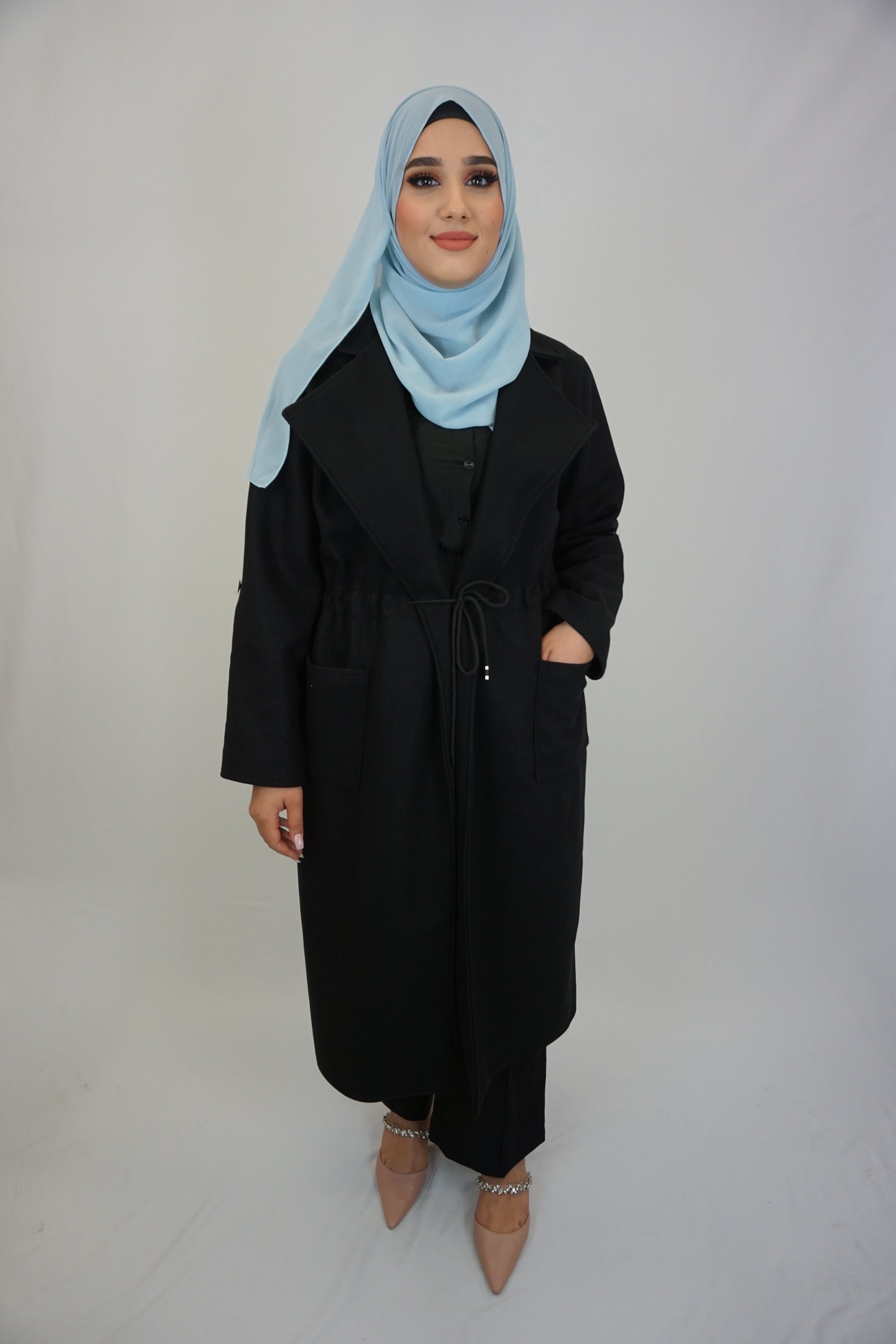 Mantel-Cardigan Fakhra Schwarz