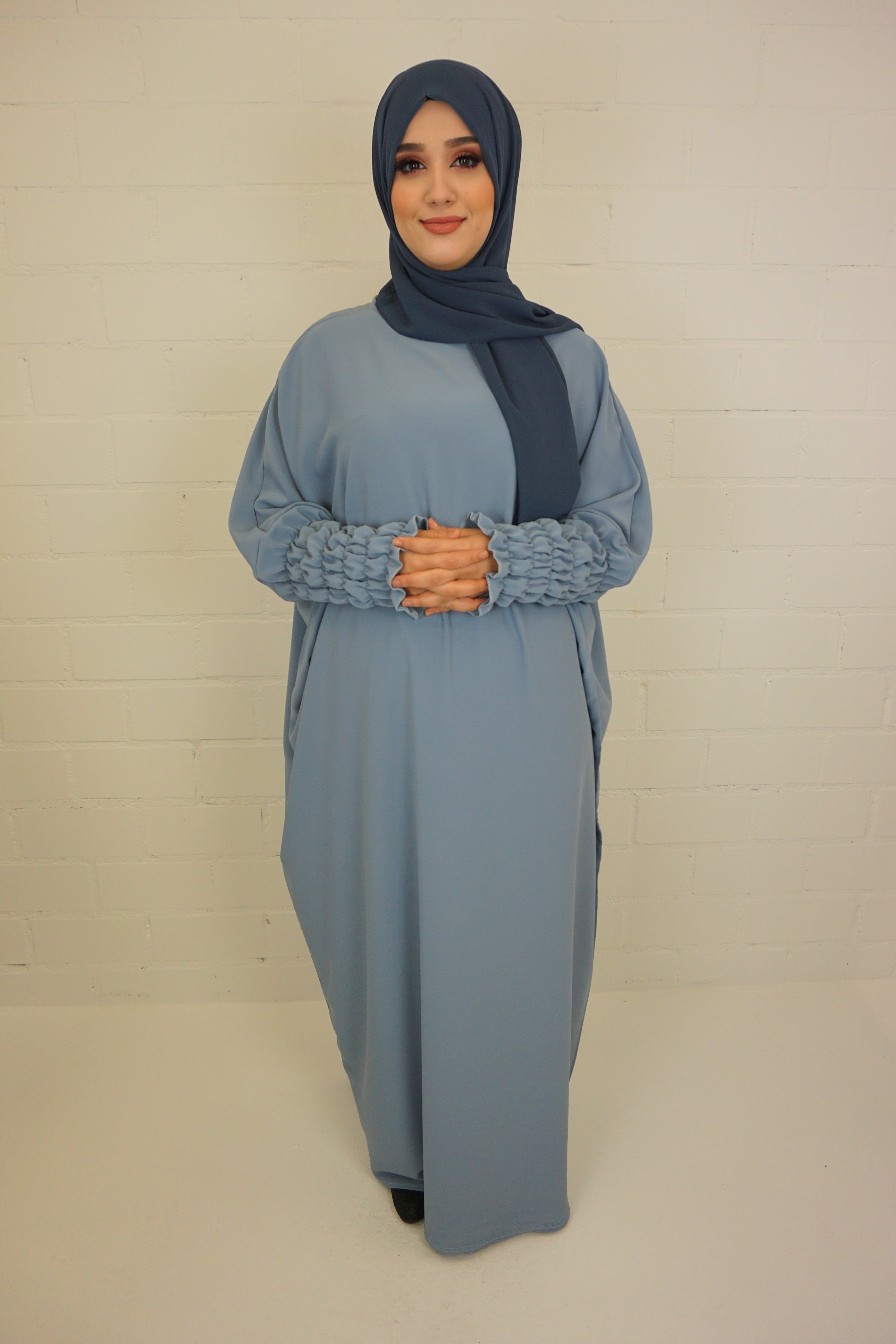 Jilbab Kleid Samaya Graublau