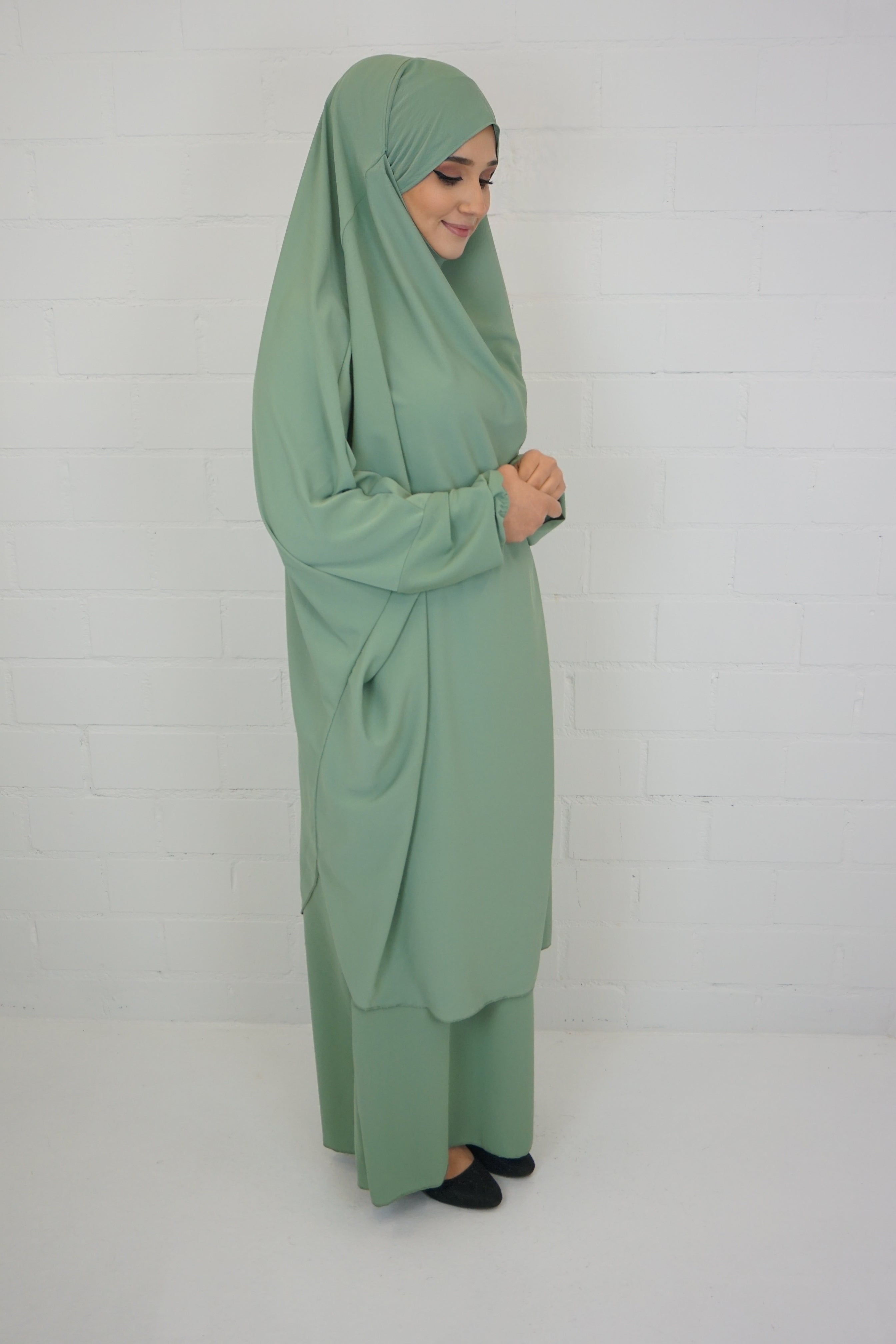 Jilbab Farheena Pistaziengrün