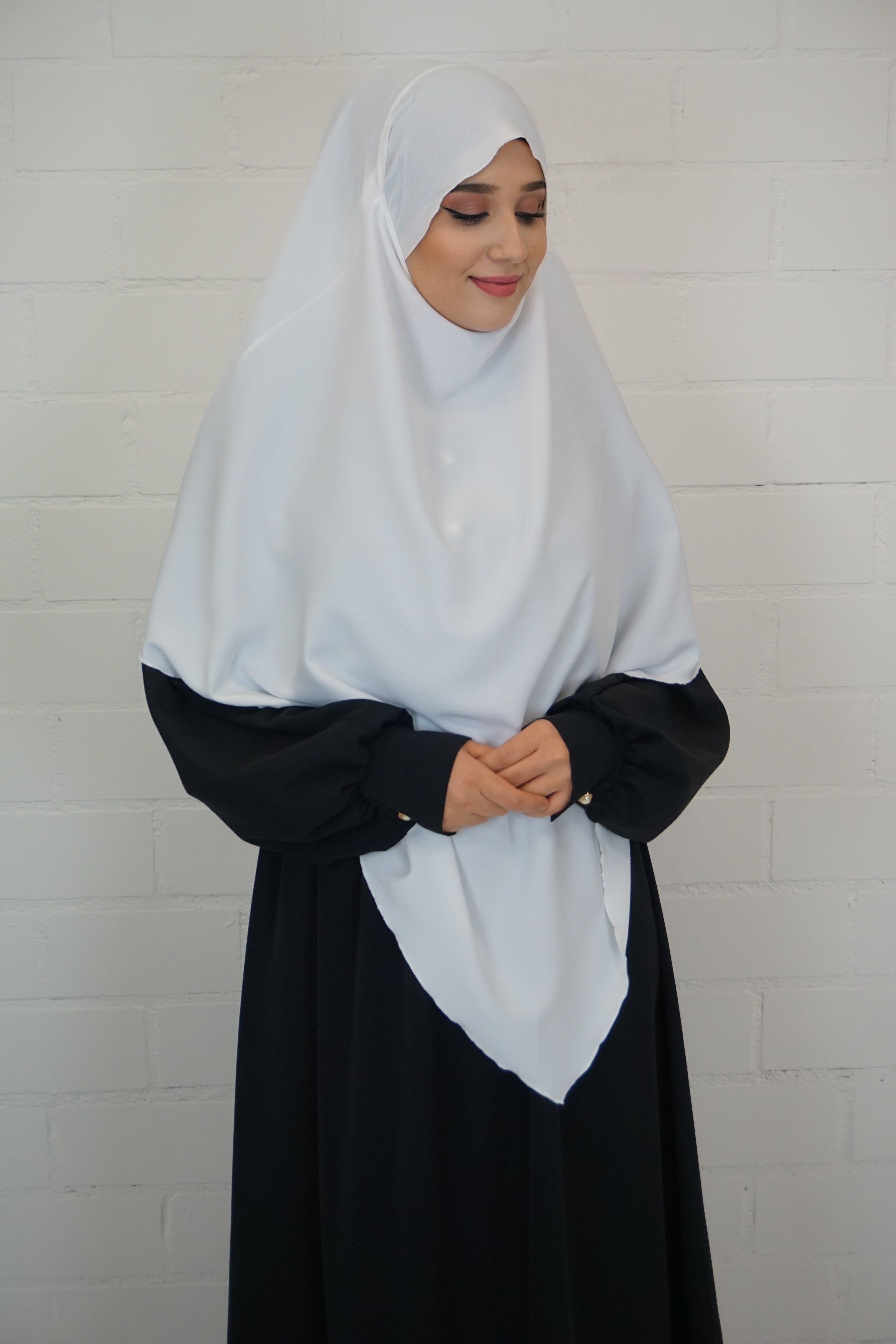 Jazz Khimar 1-lagig Weiß