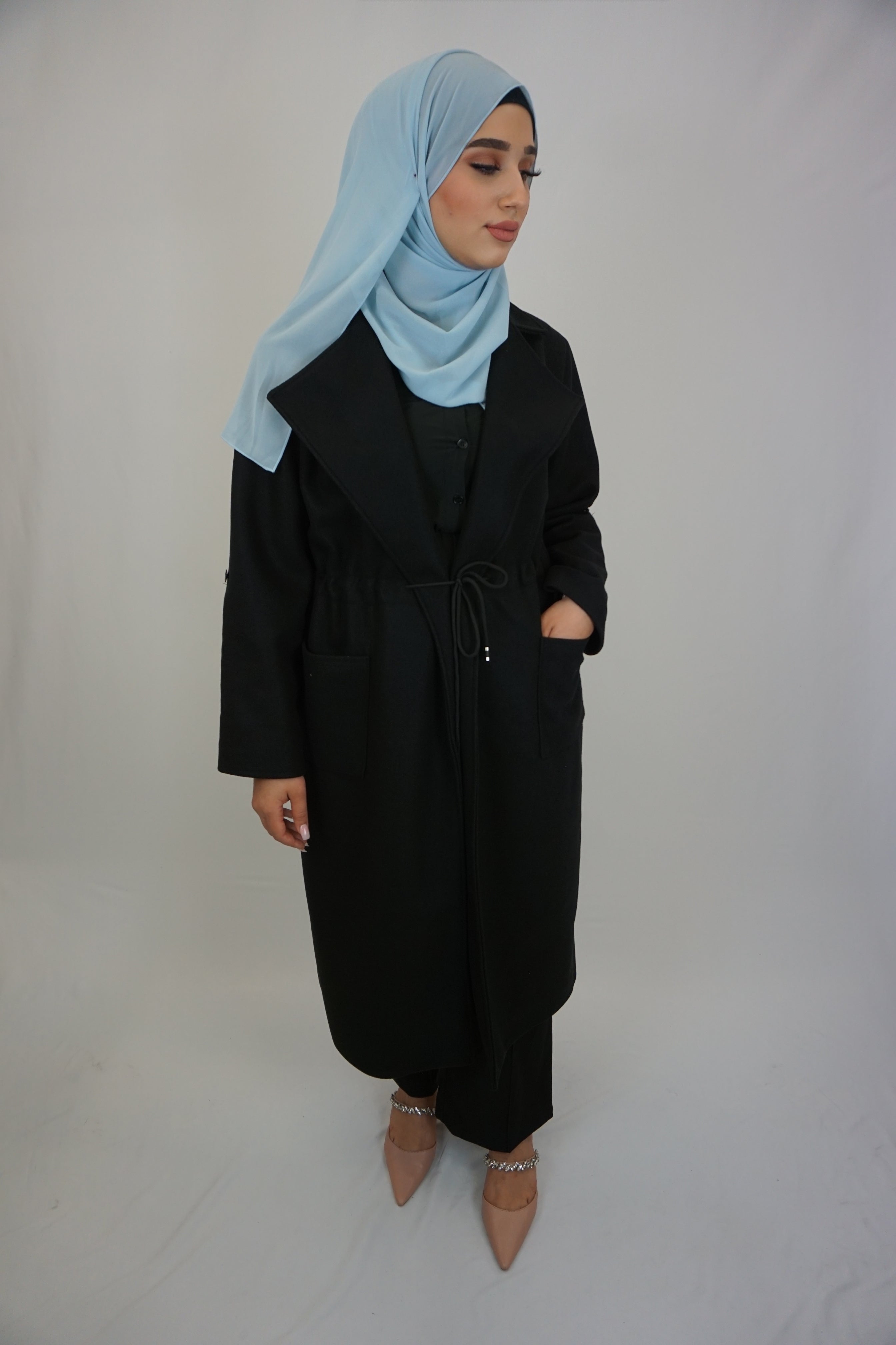 Mantel-Cardigan Fakhra Schwarz