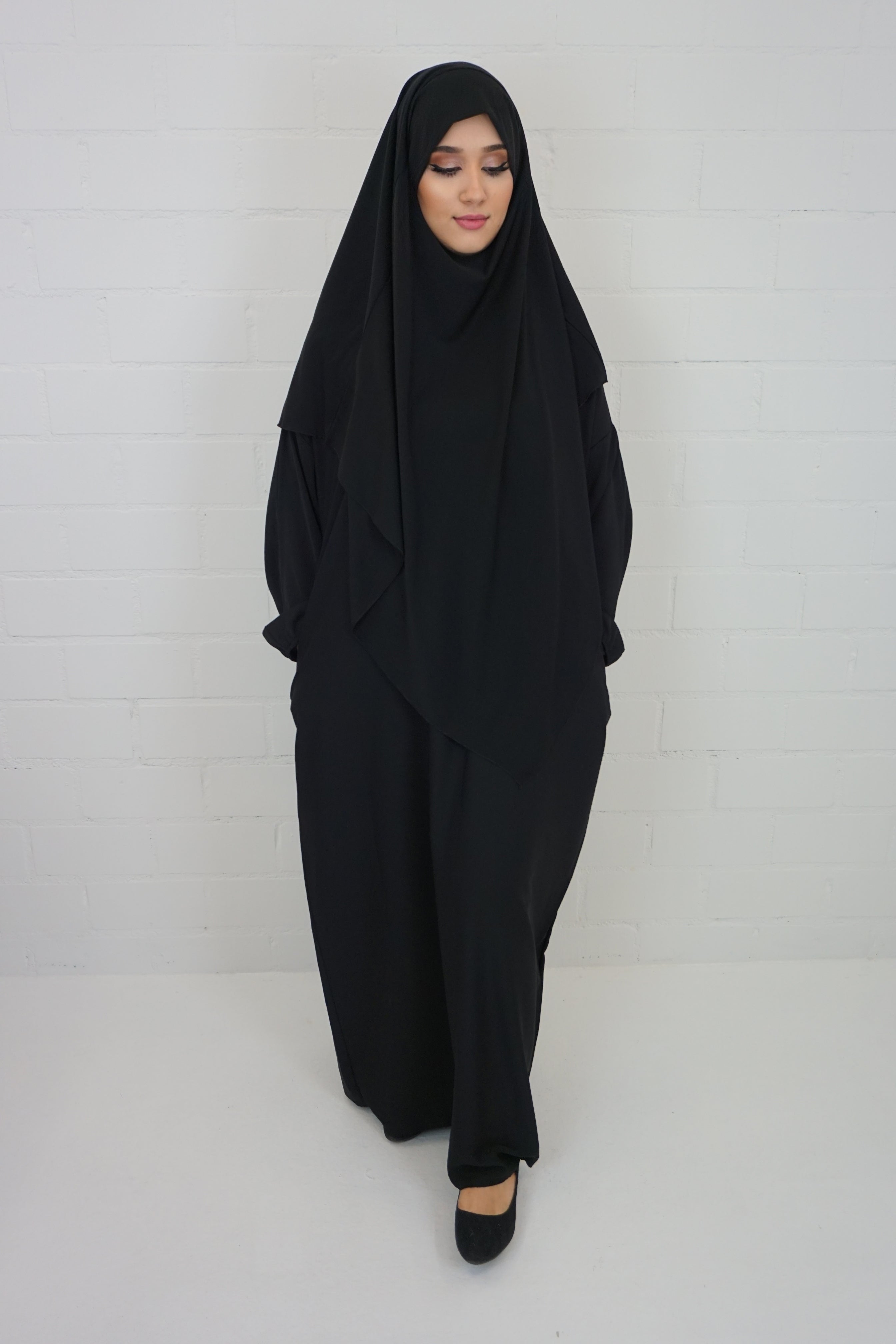 Khimar-Abaya Schwarz