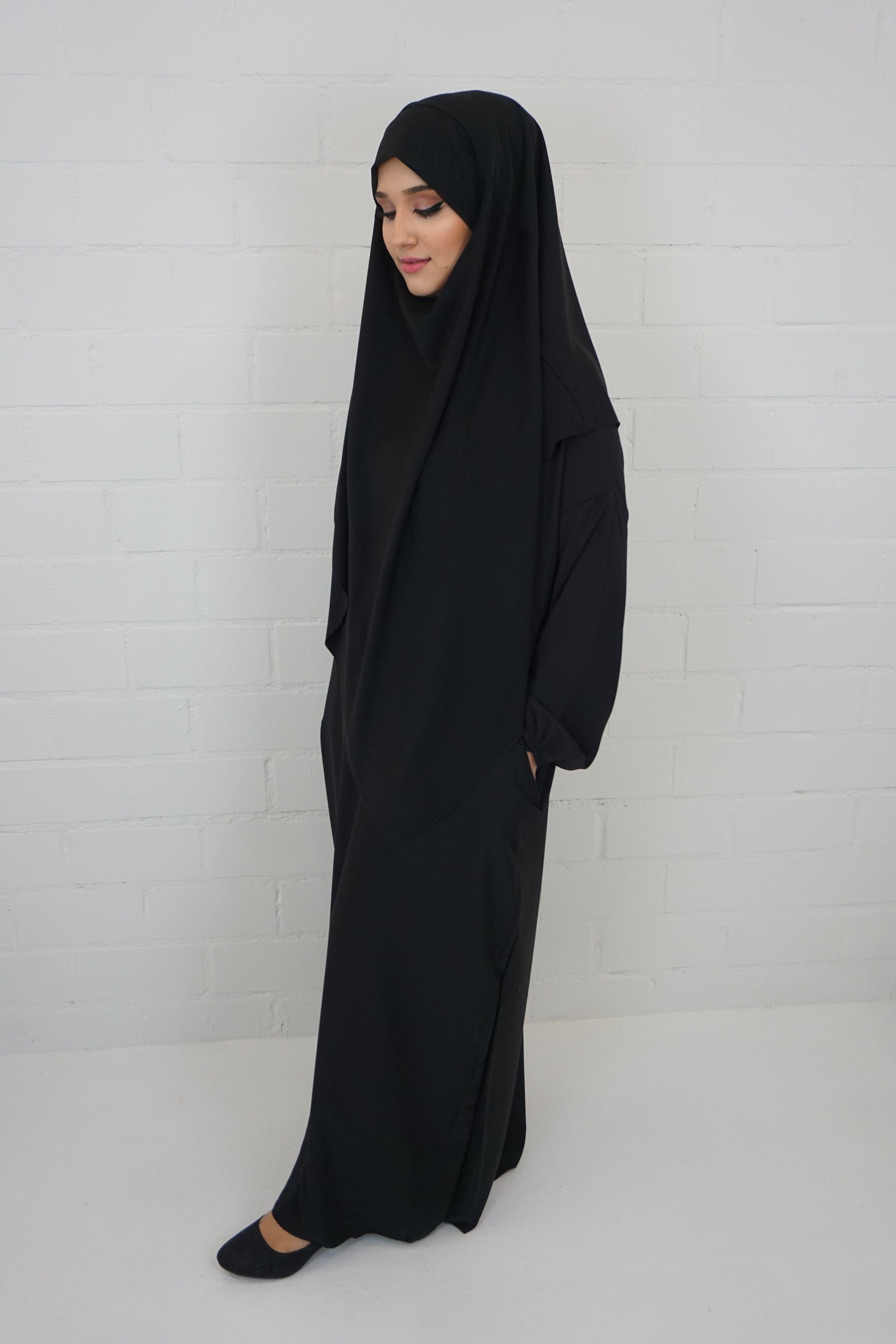 Khimar-Abaya Schwarz