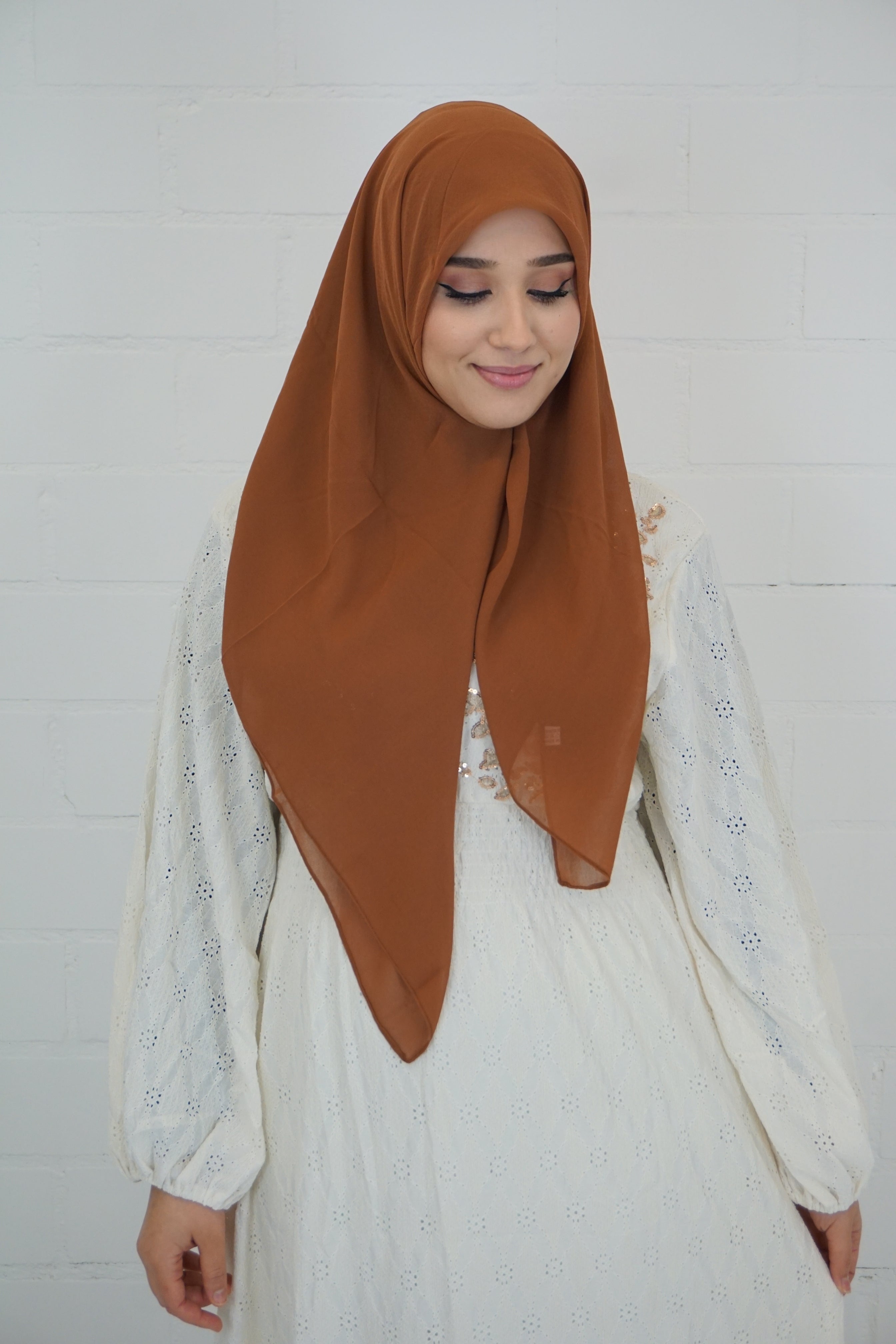 Chiffon Quadrat Hijab Rost