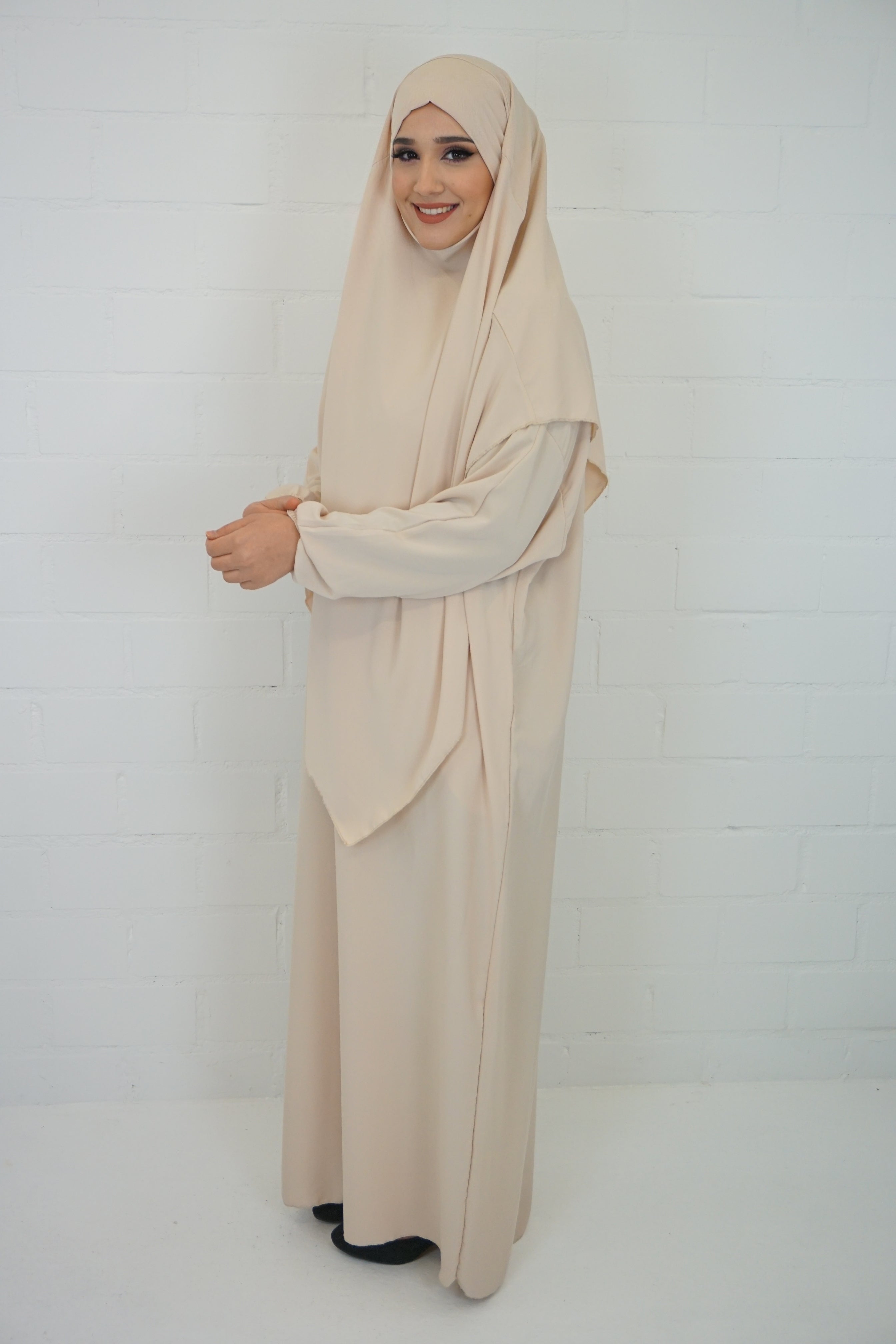 Khimar-Abaya Beige
