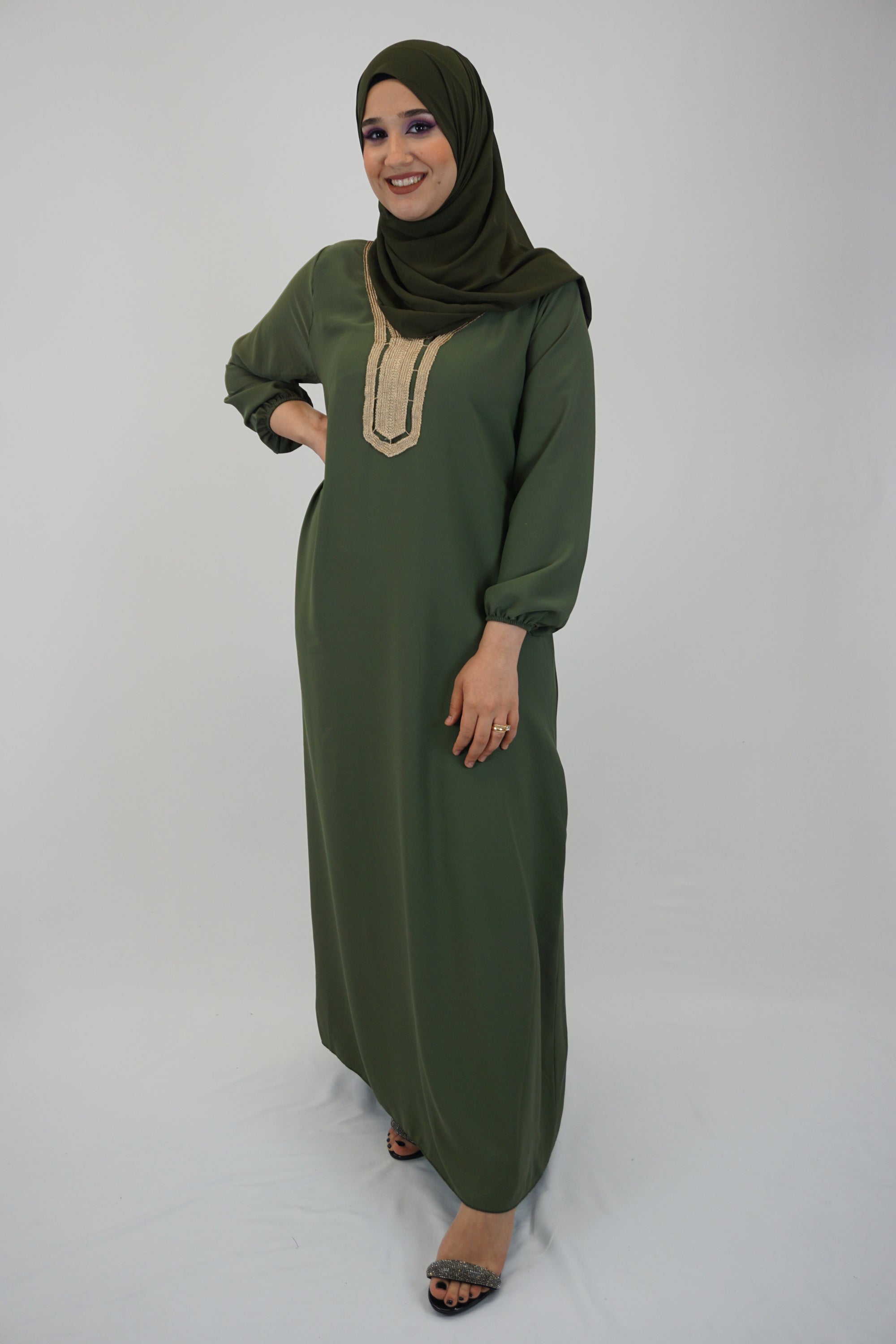 Kleid Faiza Dunkelgrün