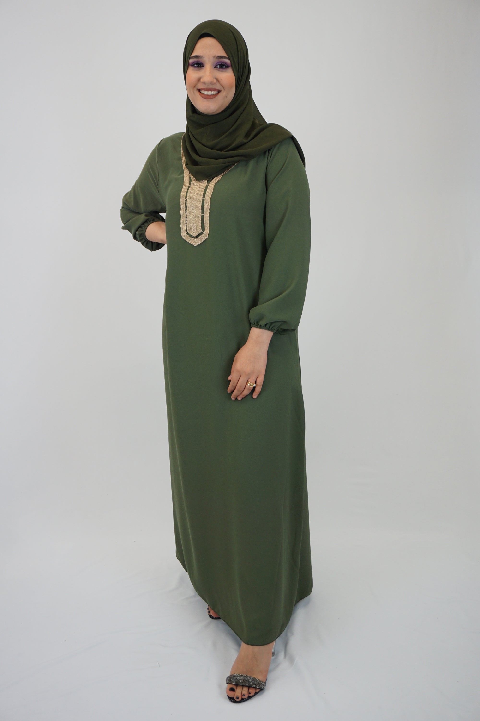 Kleid Faiza Dunkelgrün