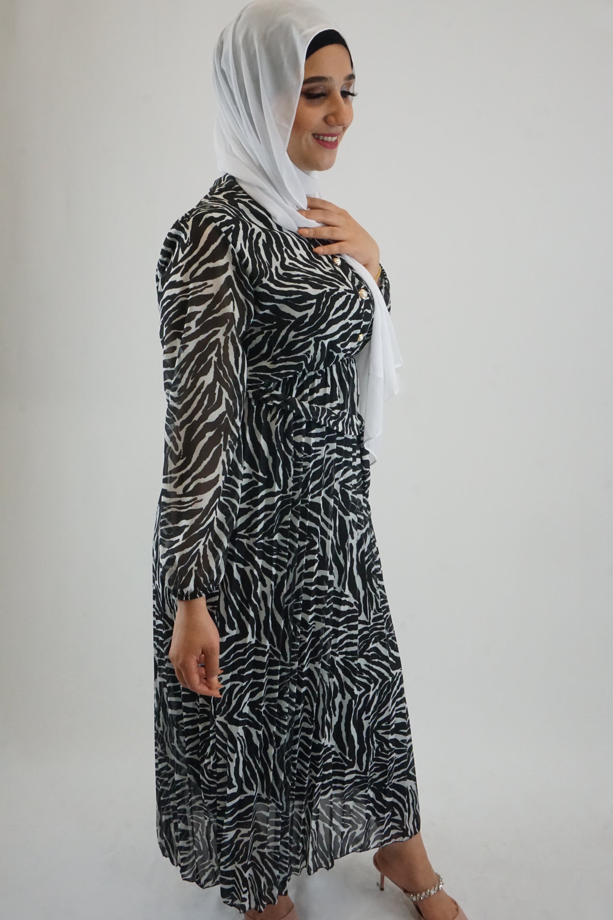 Kleid Maha Schwarz/Weiß