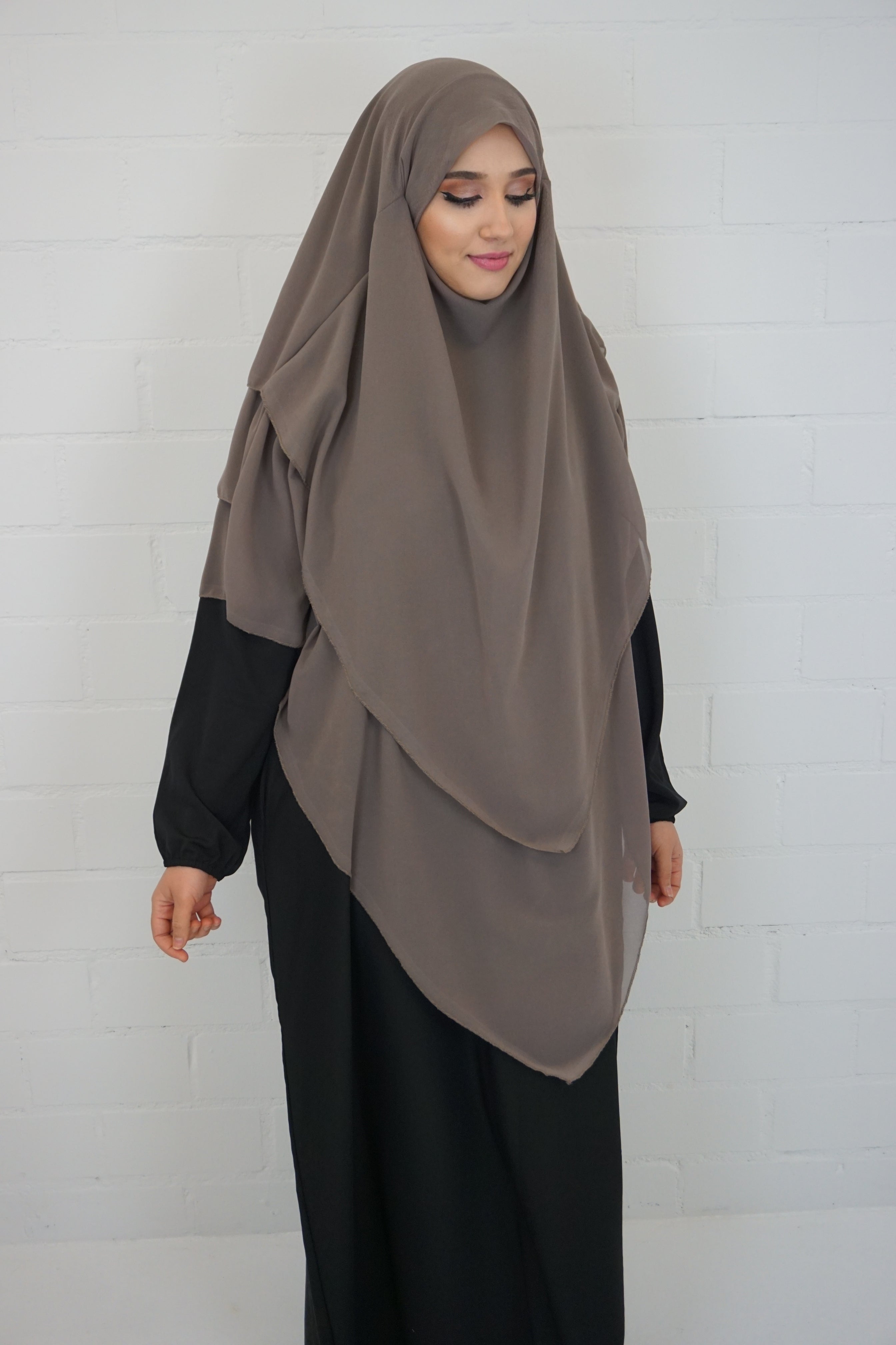 Khimar 3-lagig Taupe