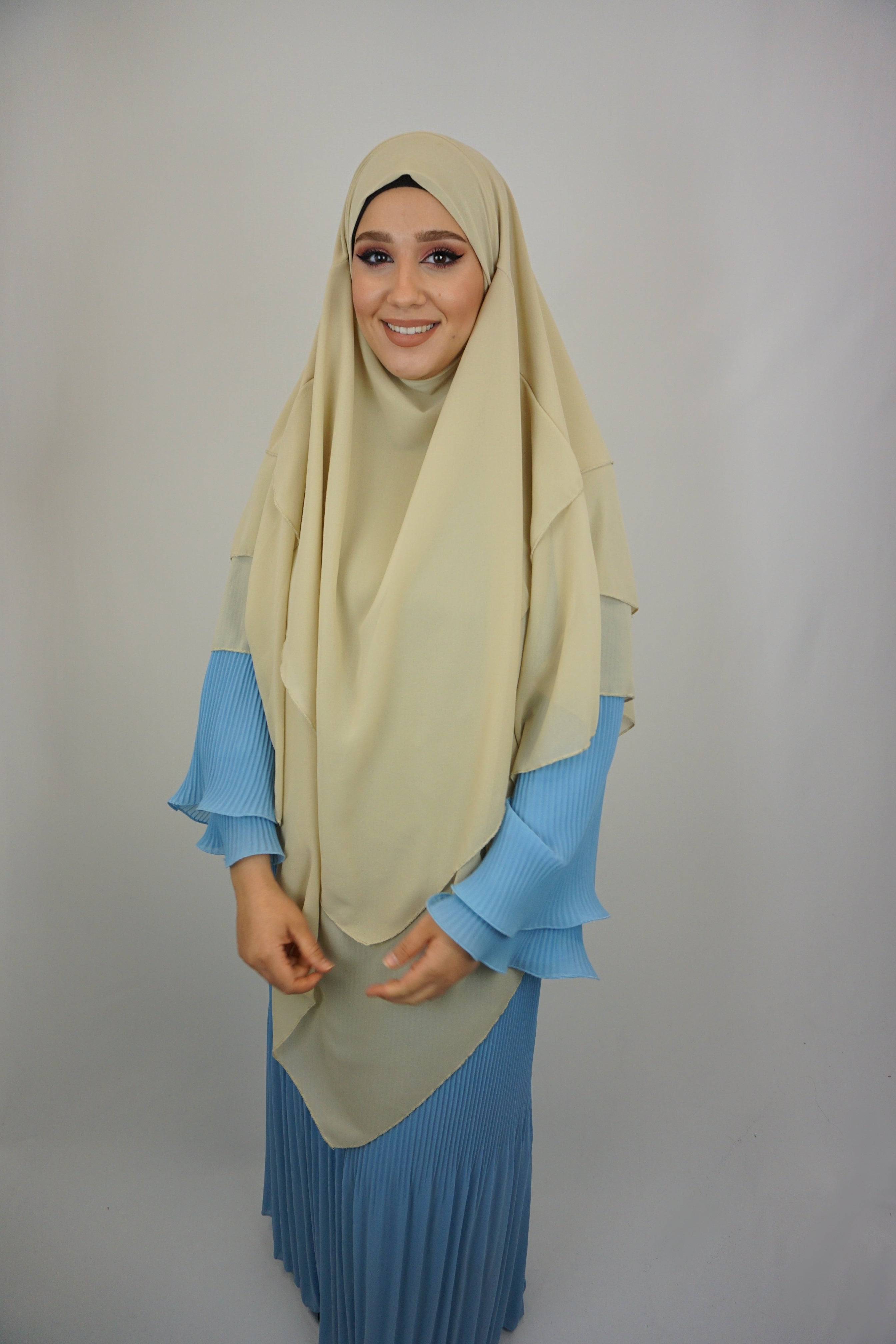 Khimar 3-lagig Elfenbein