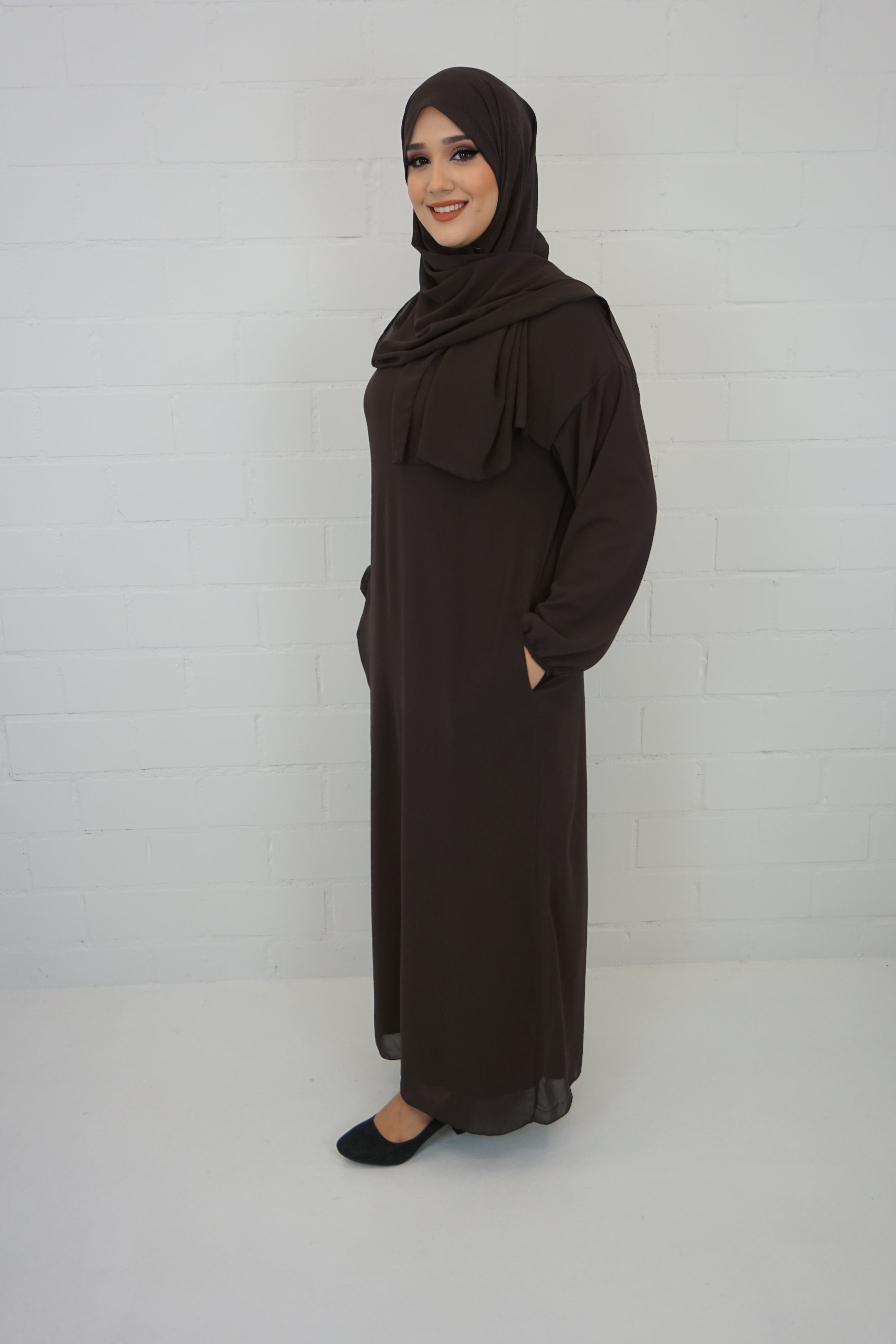 Basic Abaya 2 Dunkelbraun