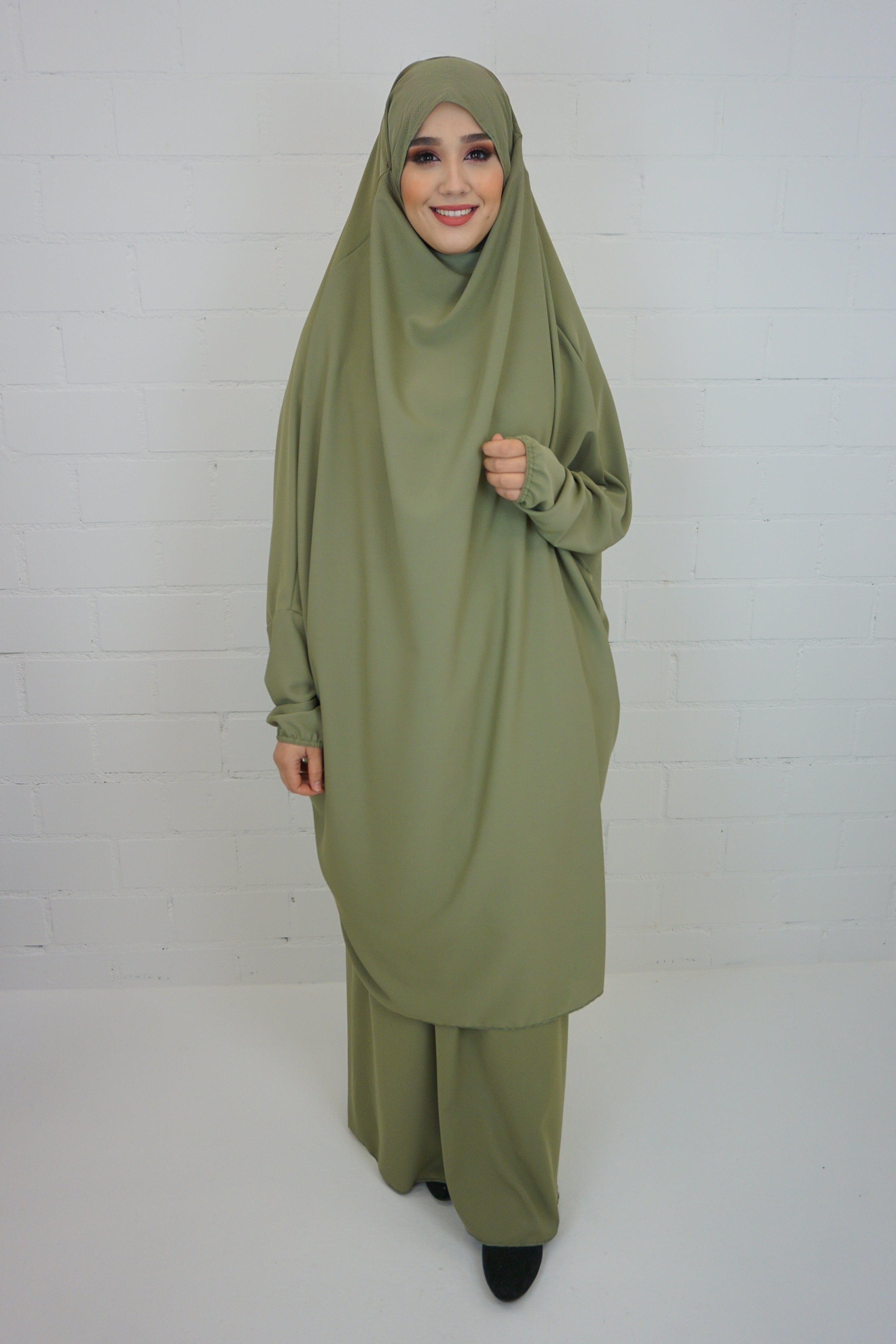 Jilbab Farheena Olivgrün