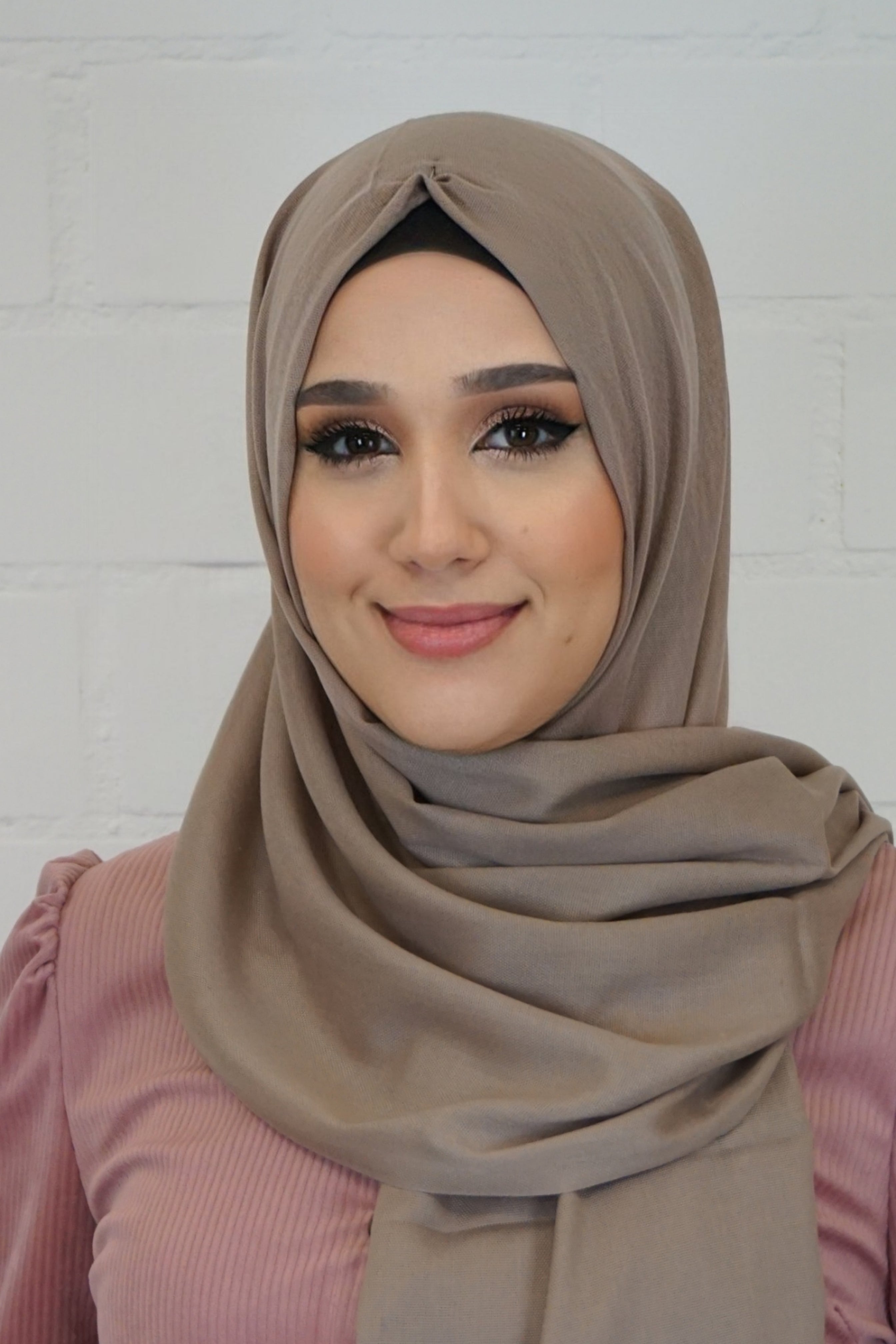 Baumwoll Hijab Almaz Schlammbraun