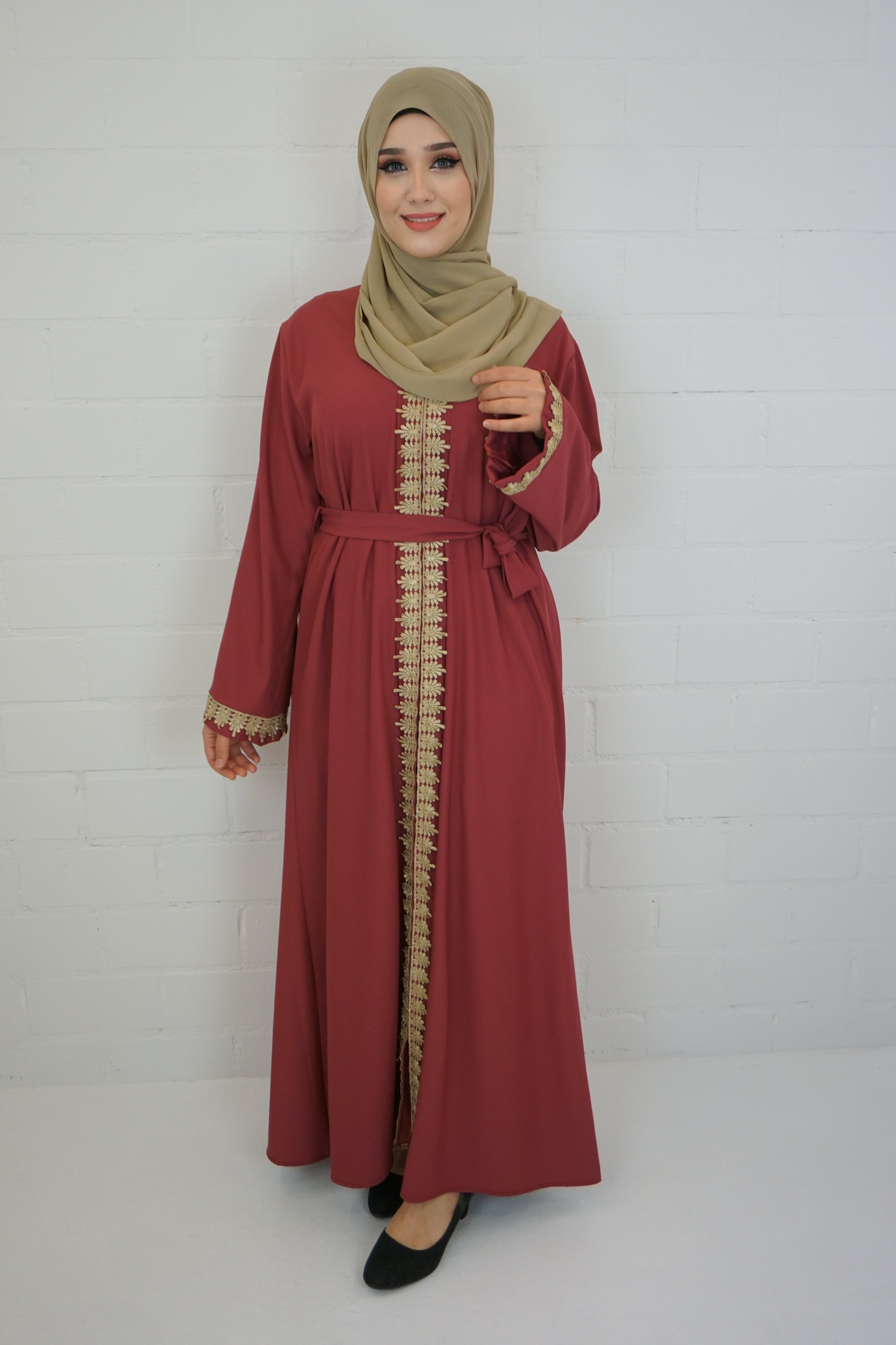 Abaya Faheema Darkblush