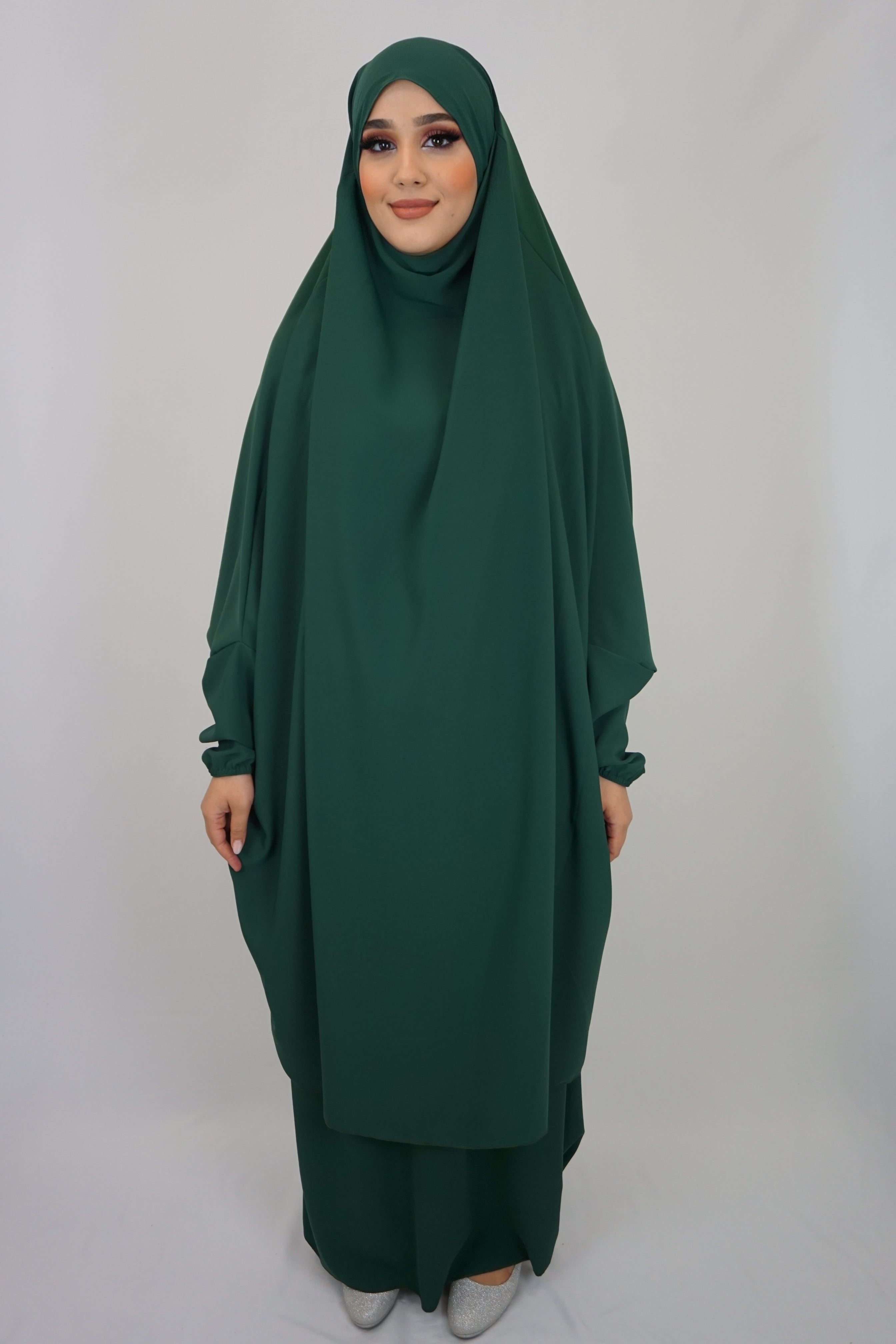 Jilbab Farheena Waldgrün