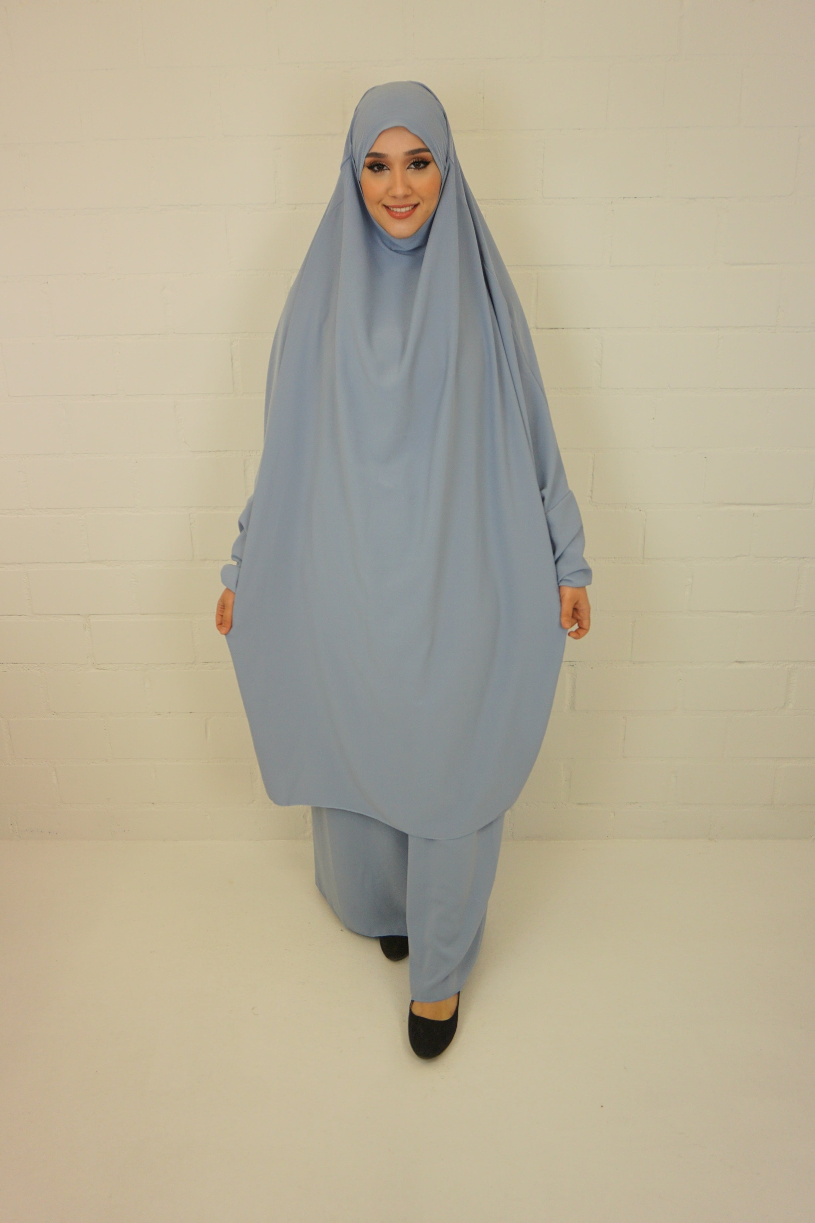 Jilbab Farheena Graublau 2