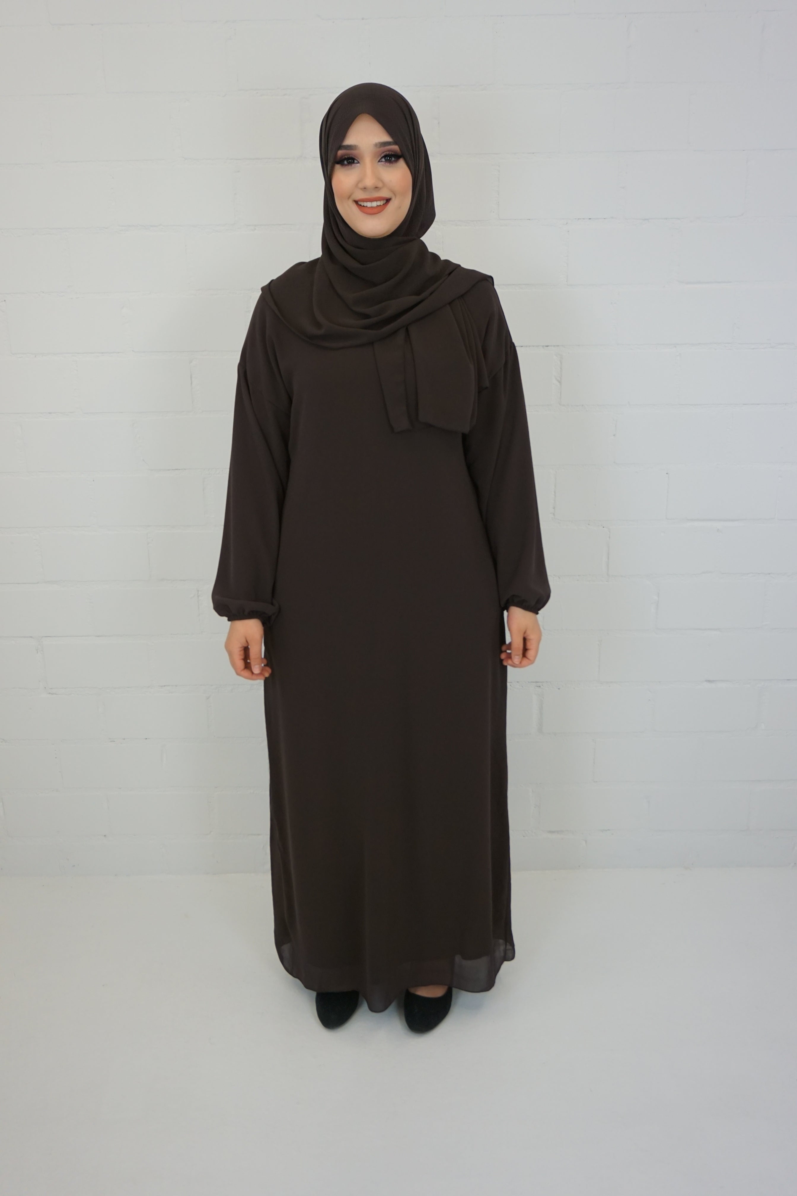 Basic Abaya 2 Dunkelbraun