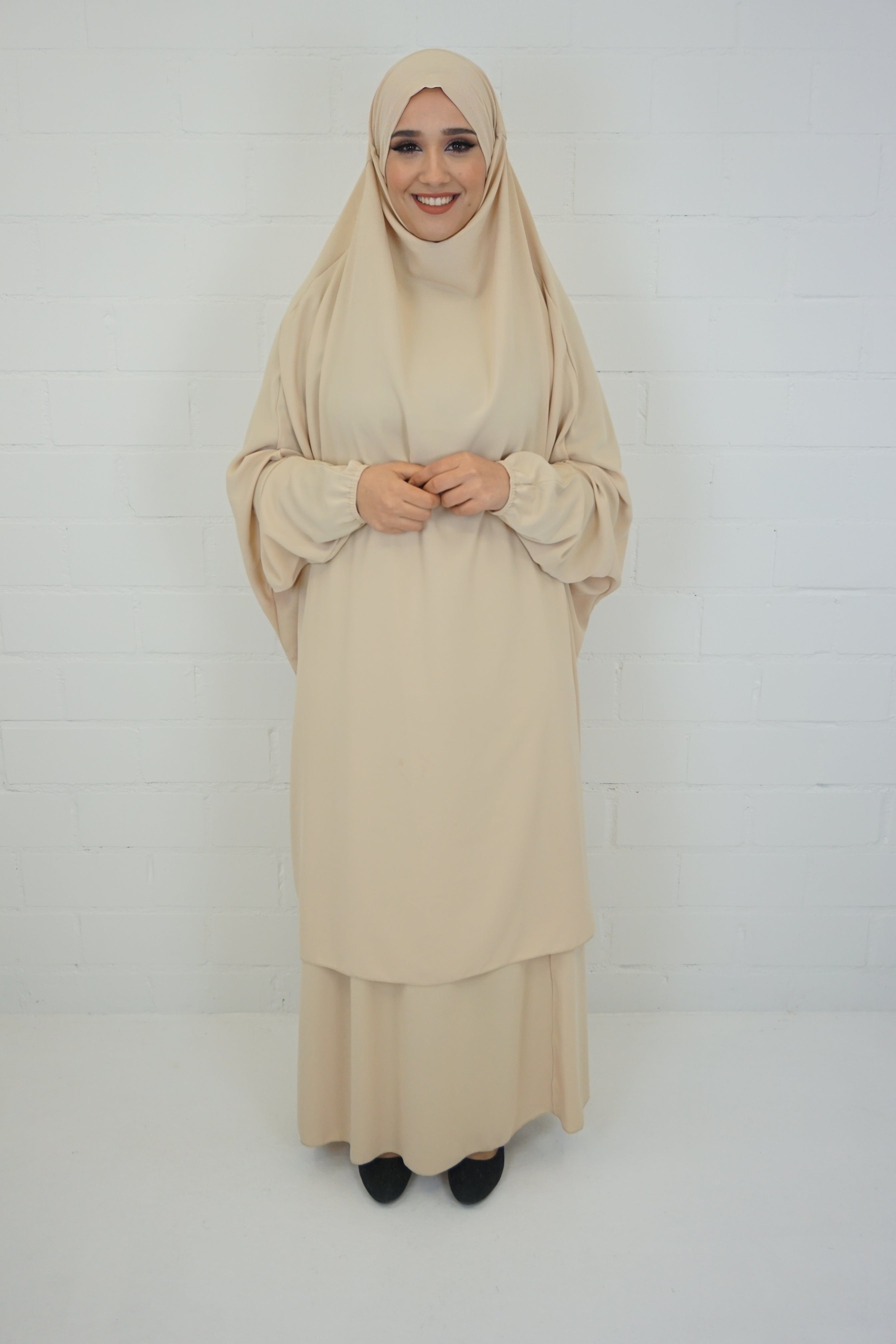 Jilbab Farheena Beige 1