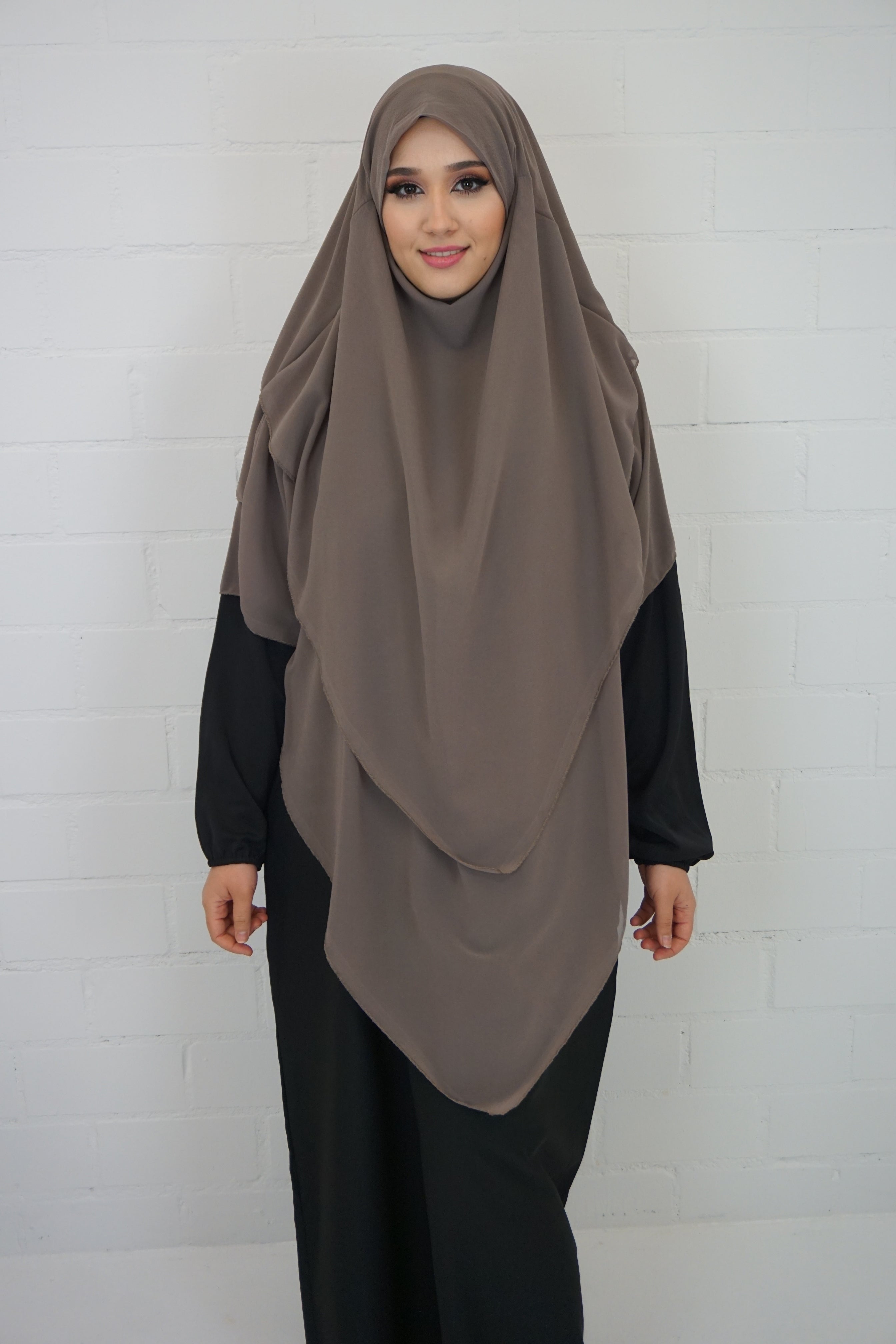 Khimar 3-lagig Taupe