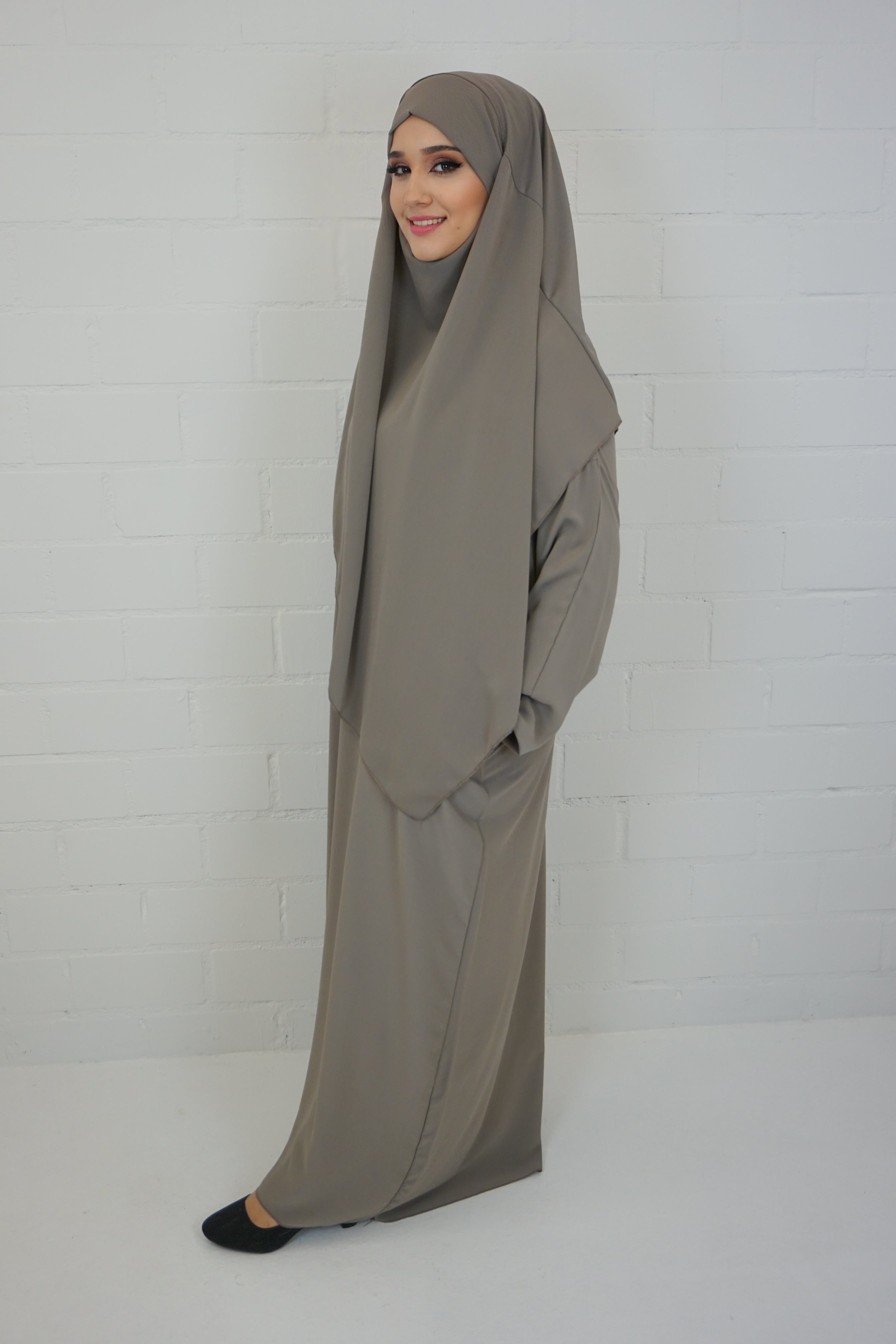 Khimar-Abaya Taupe