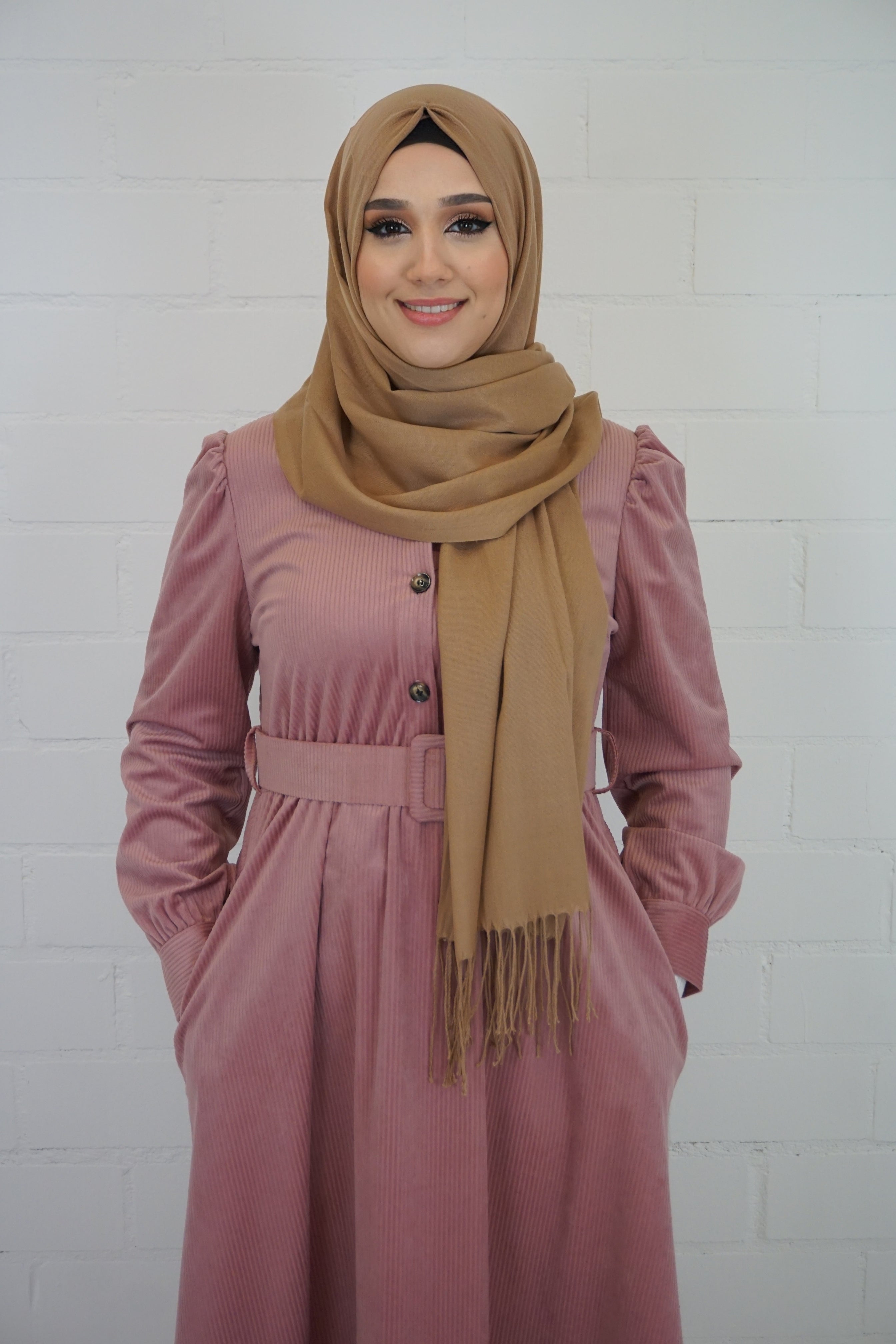 Baumwoll Hijab Almaz Camel 2