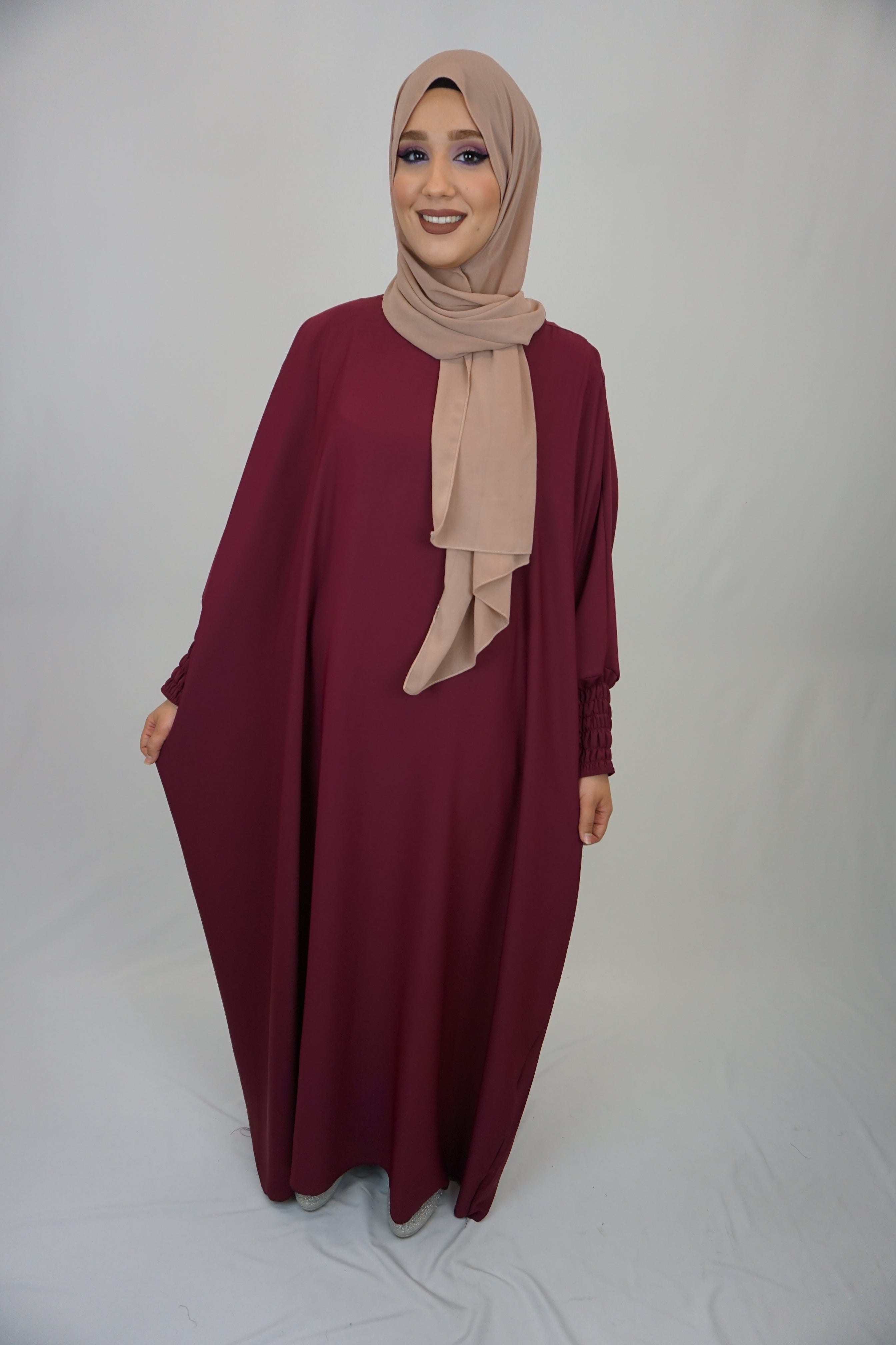 Jilbab Kleid Amaya Bordeaux
