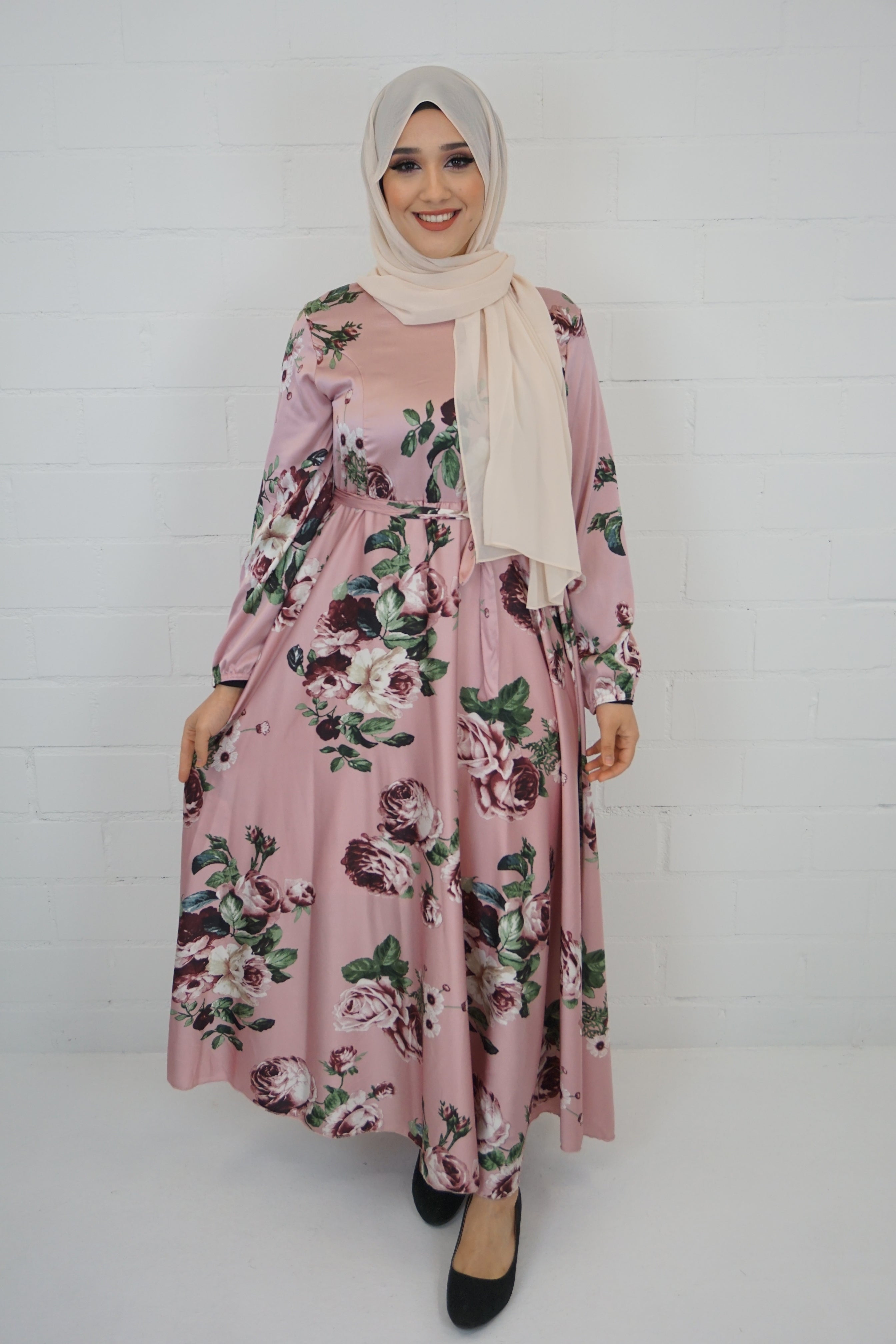 Abaya Qareema Pink