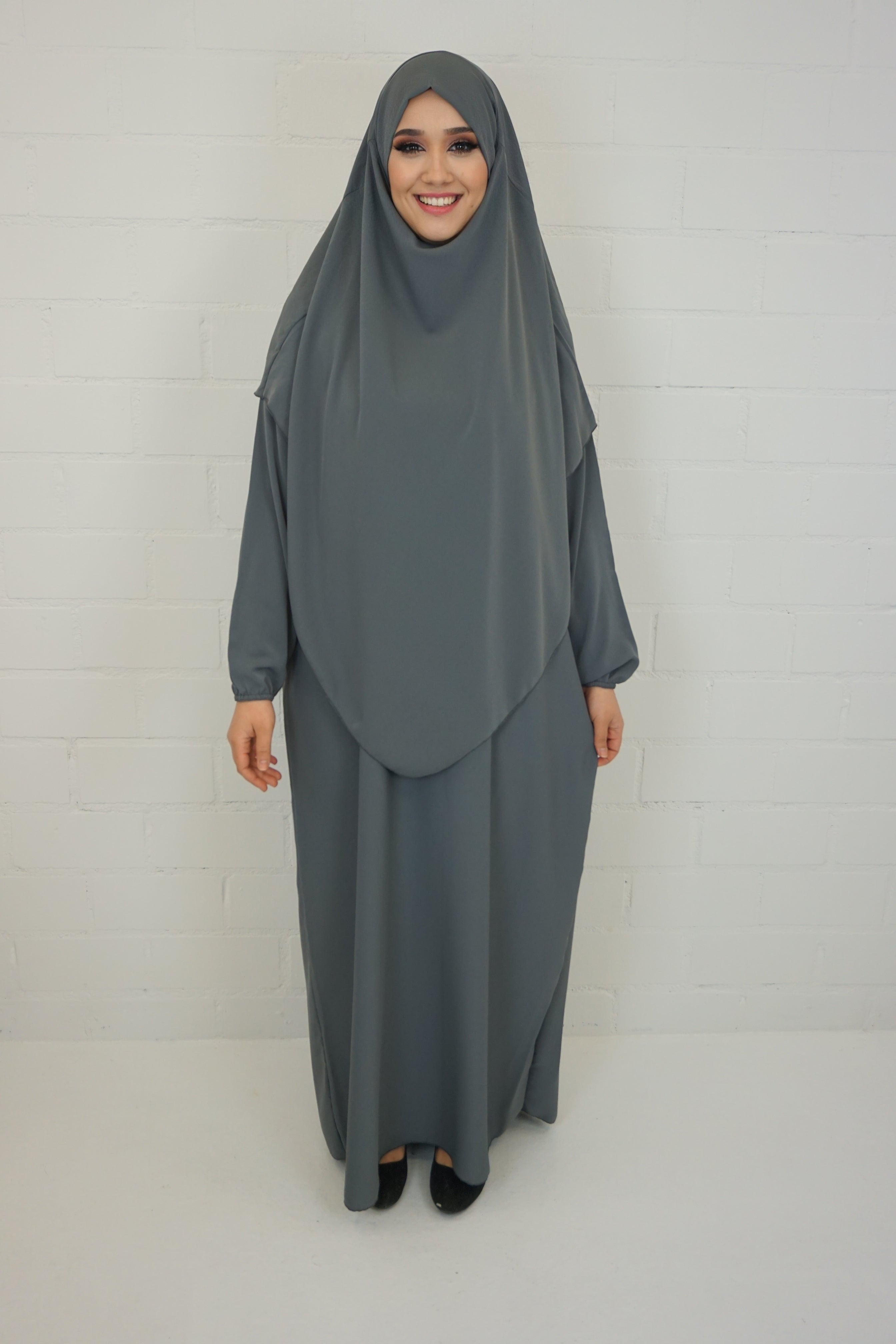 Khimar-Abaya Dunkelgrau