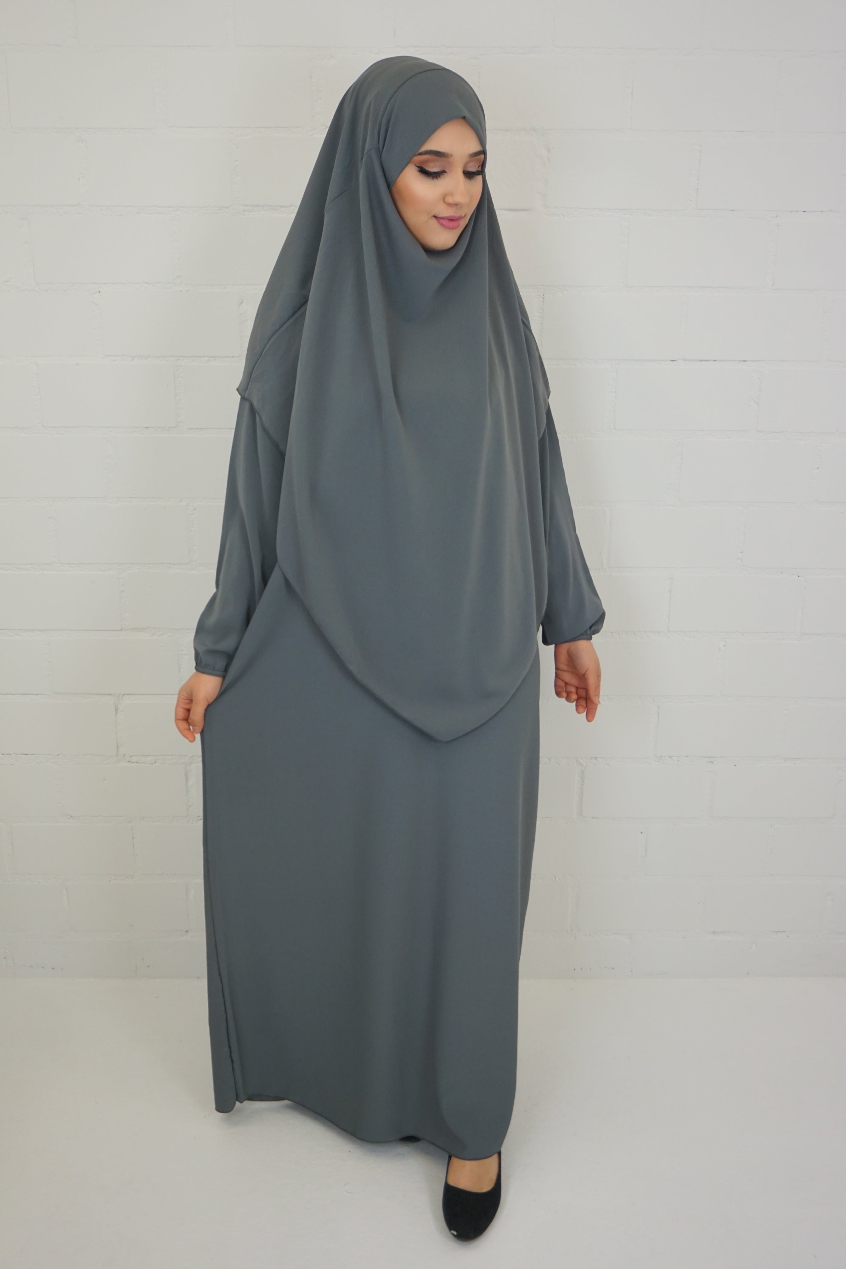 Khimar-Abaya Dunkelgrau