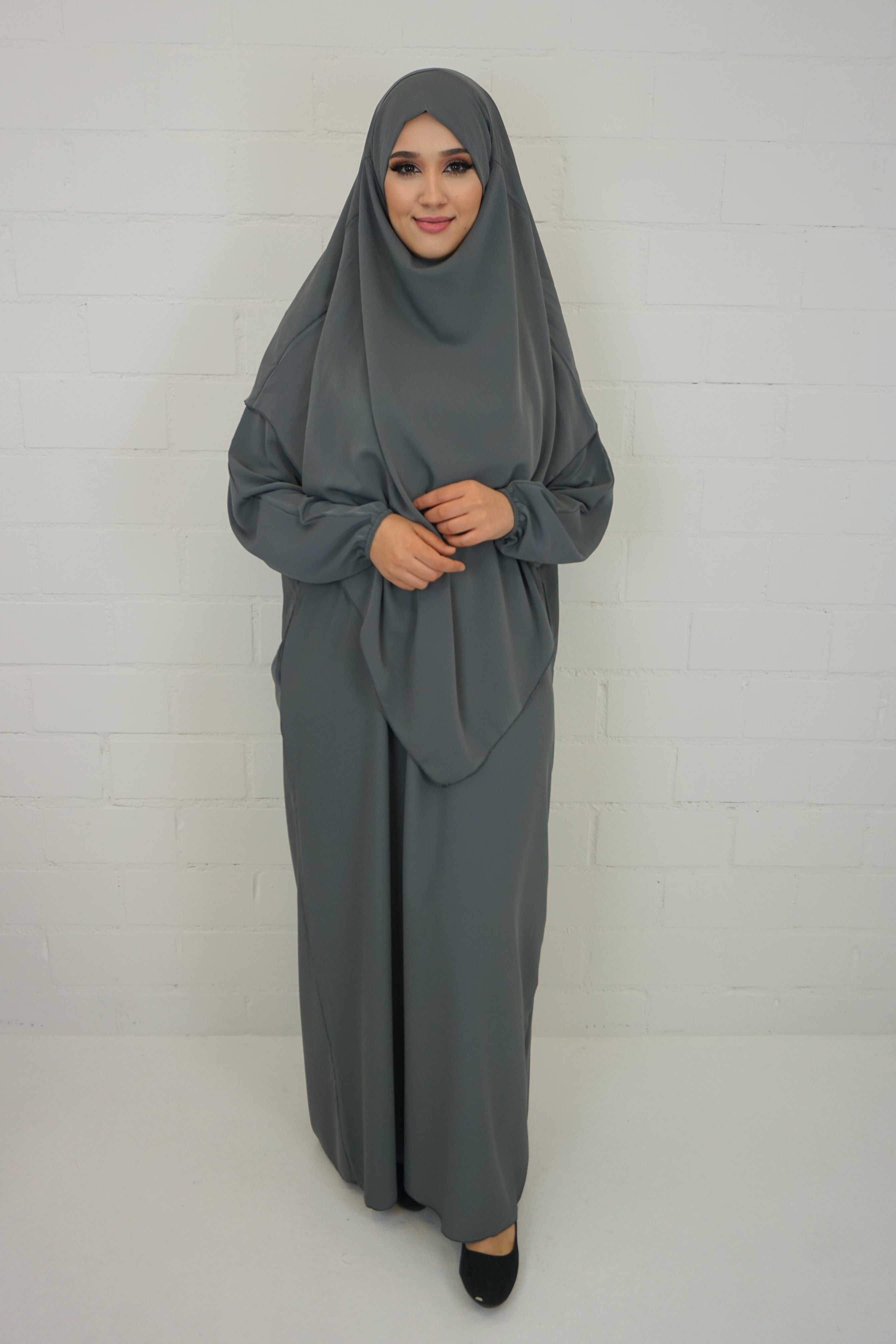 Khimar-Abaya Dunkelgrau