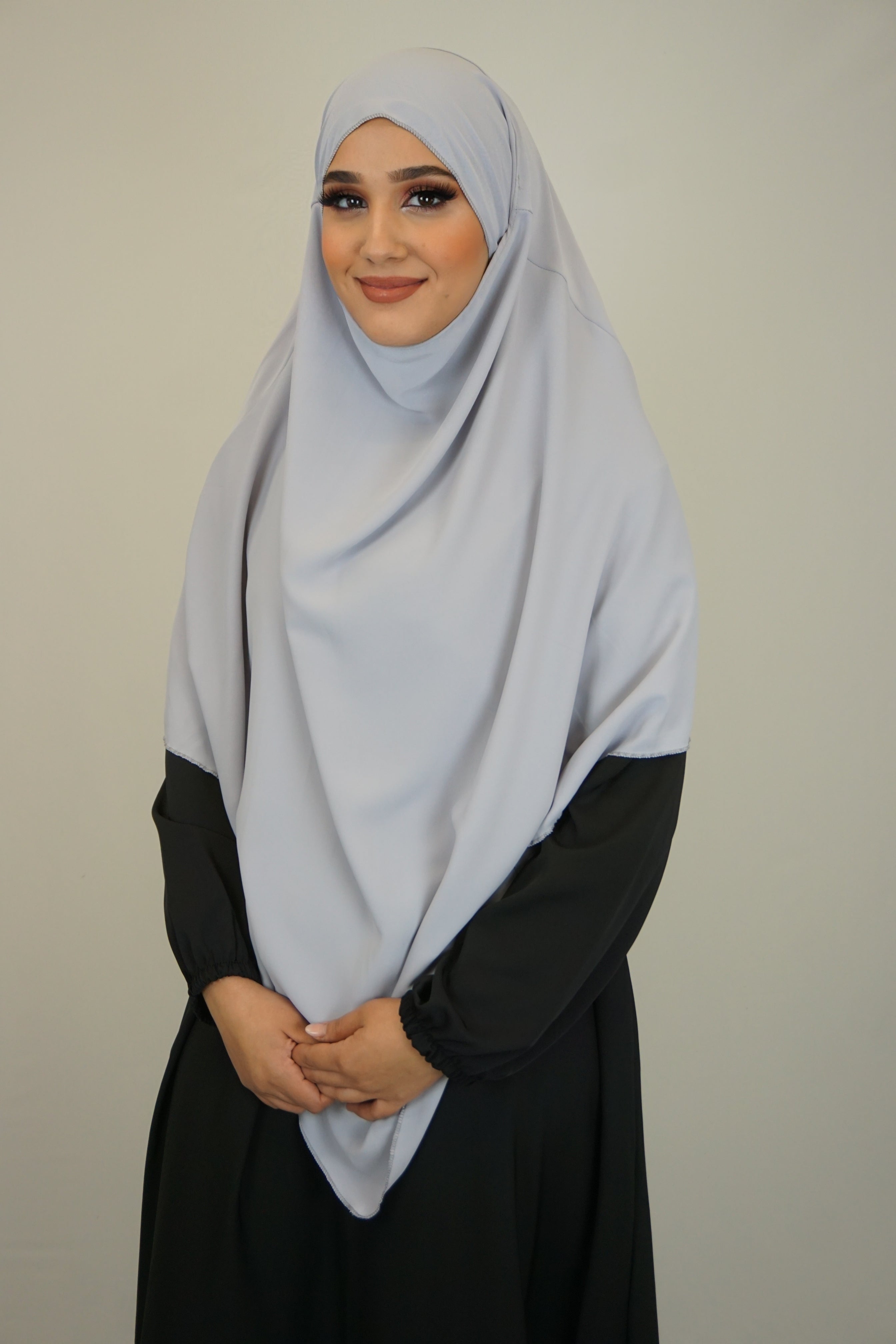 Medina Khimar 1-lagig Silbergrau