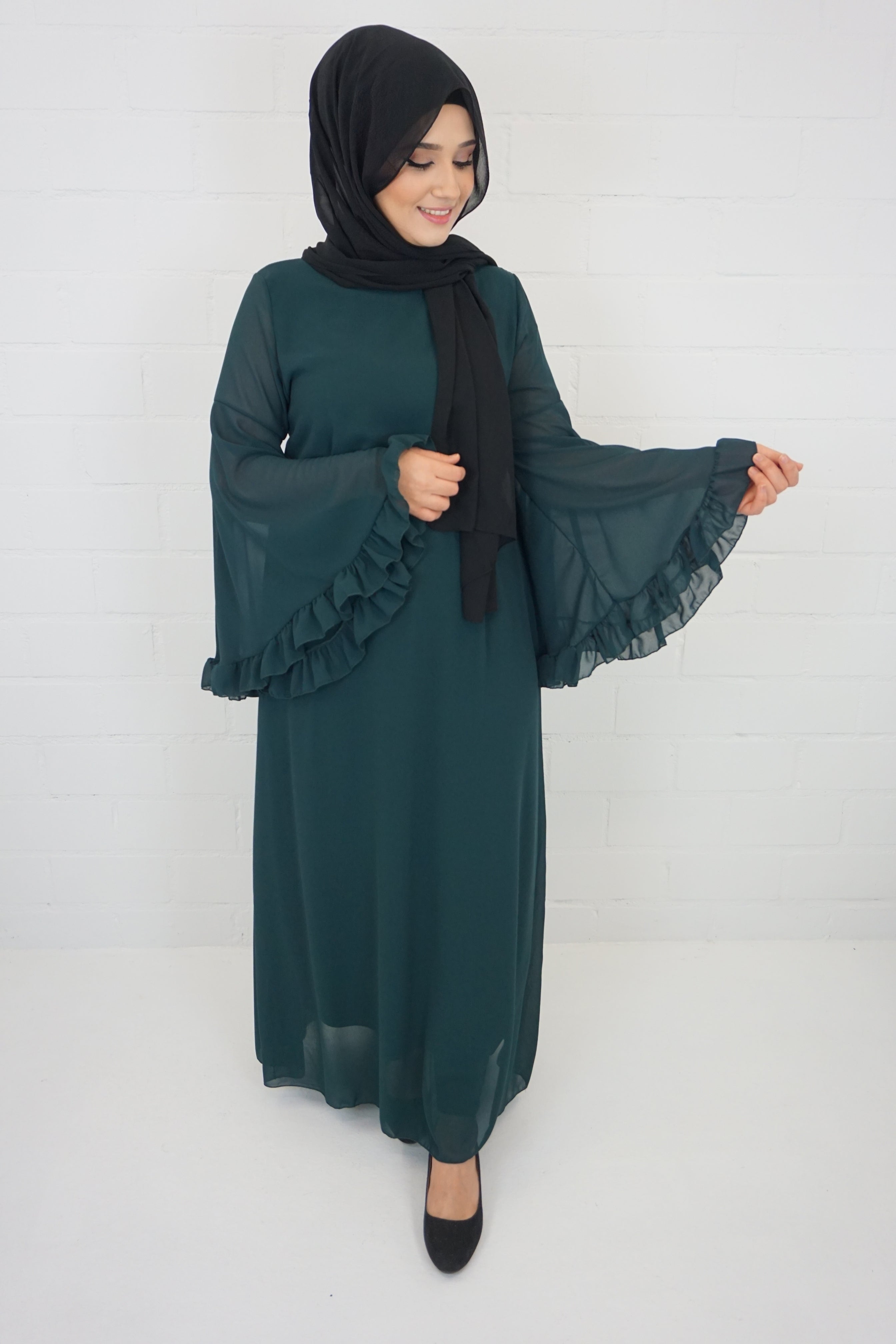 Kleid Laiba Smaragdgrün