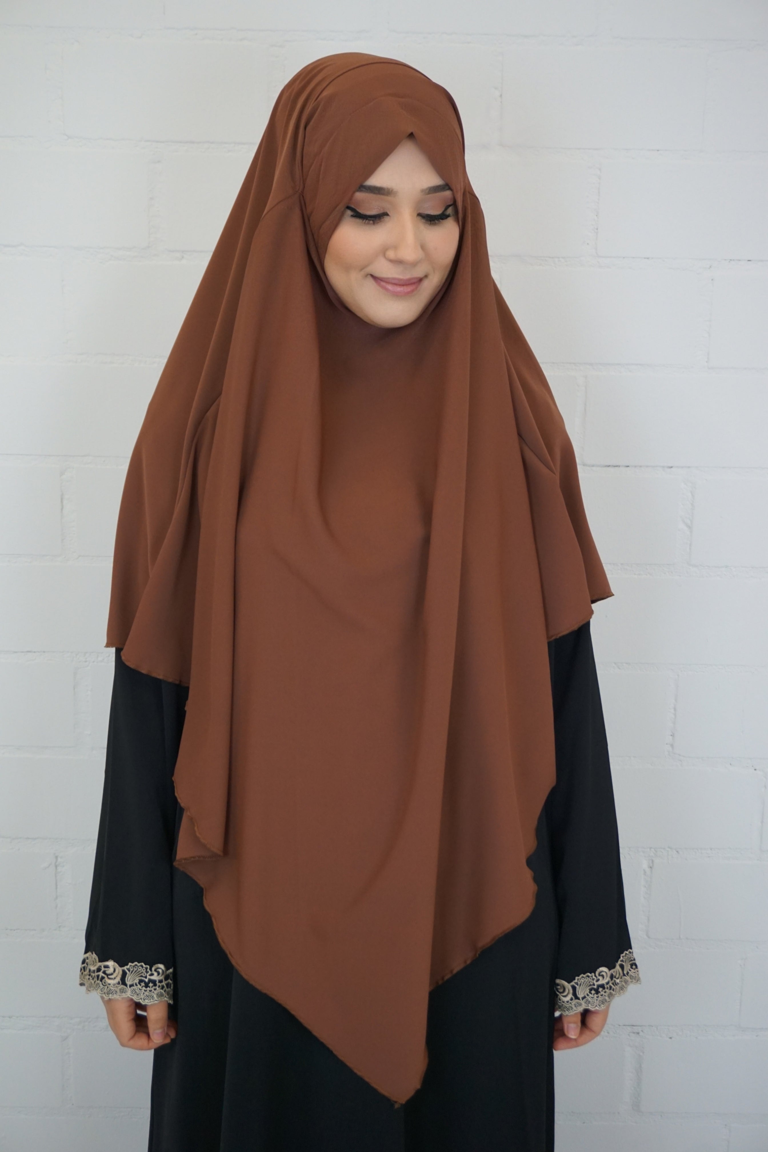 Medina Khimar 1-lagig Hellbraun